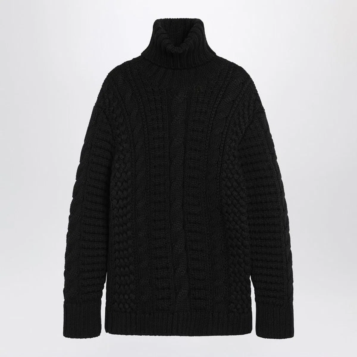 Moncler Genius Black Wool Turtleneck Sweater