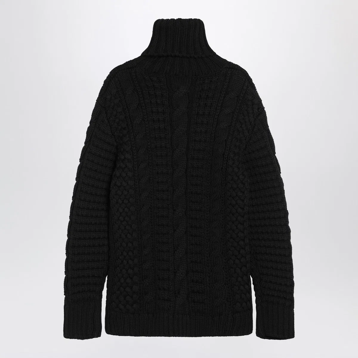 Moncler x Edward Enninful Black Wool Turtleneck Sweater