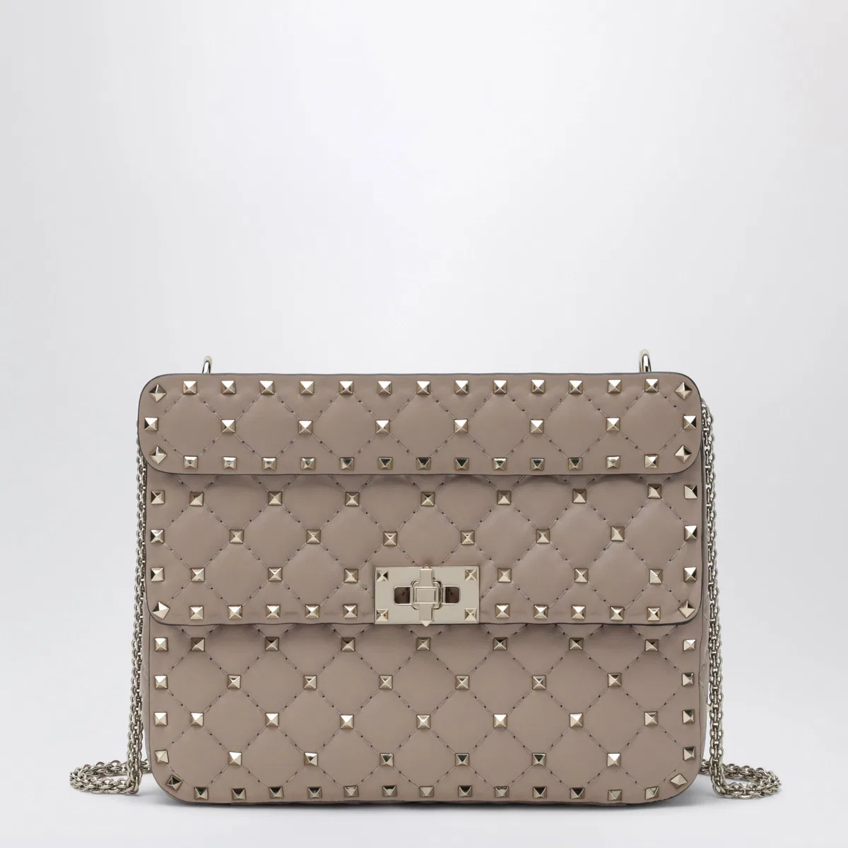 Valentino Garavani Medium Rockstud Spike Bag In Powder Pink