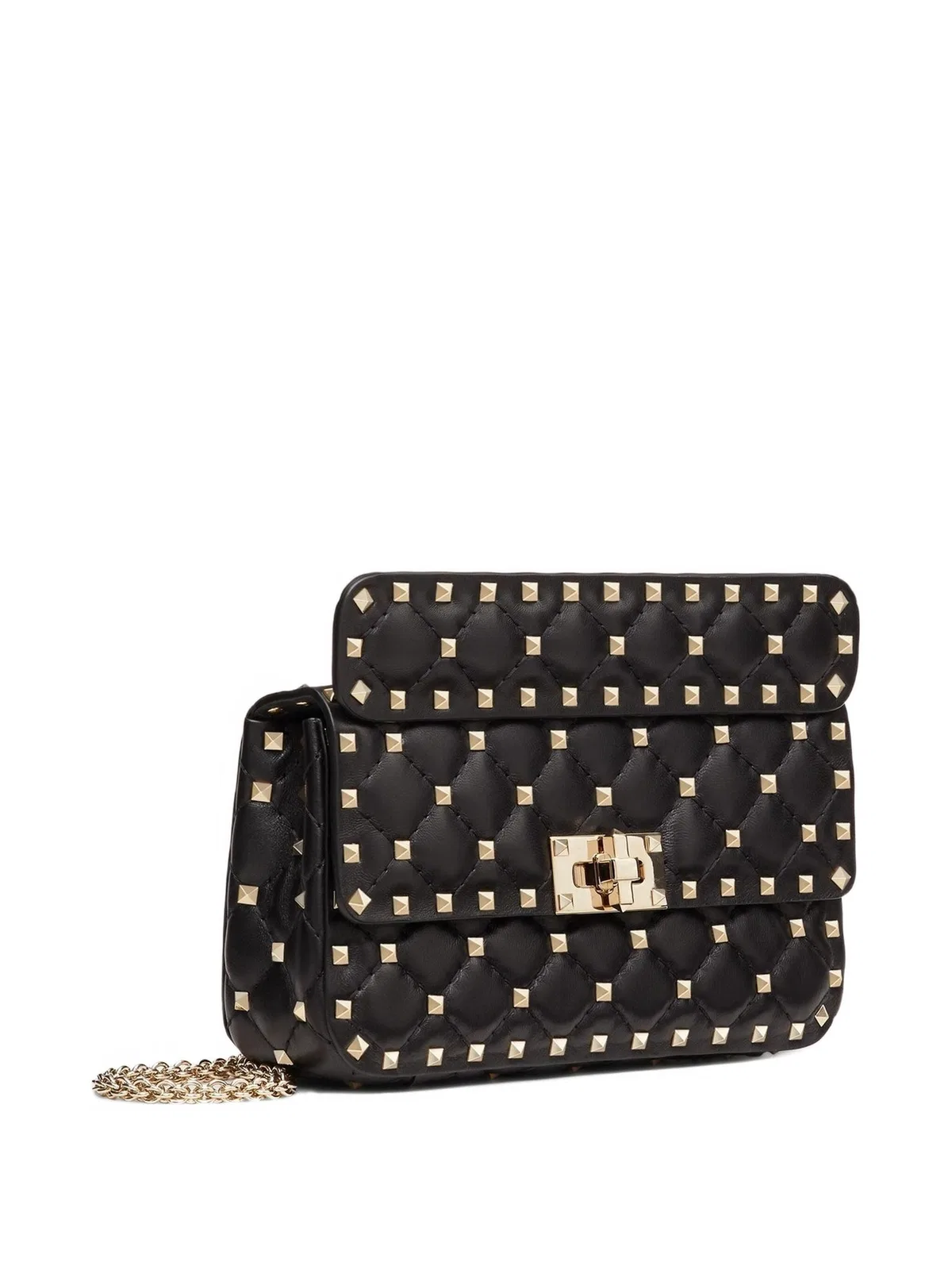 Valentino Garavani Mini Rockstud Spike Top Handle Bag In Bl
