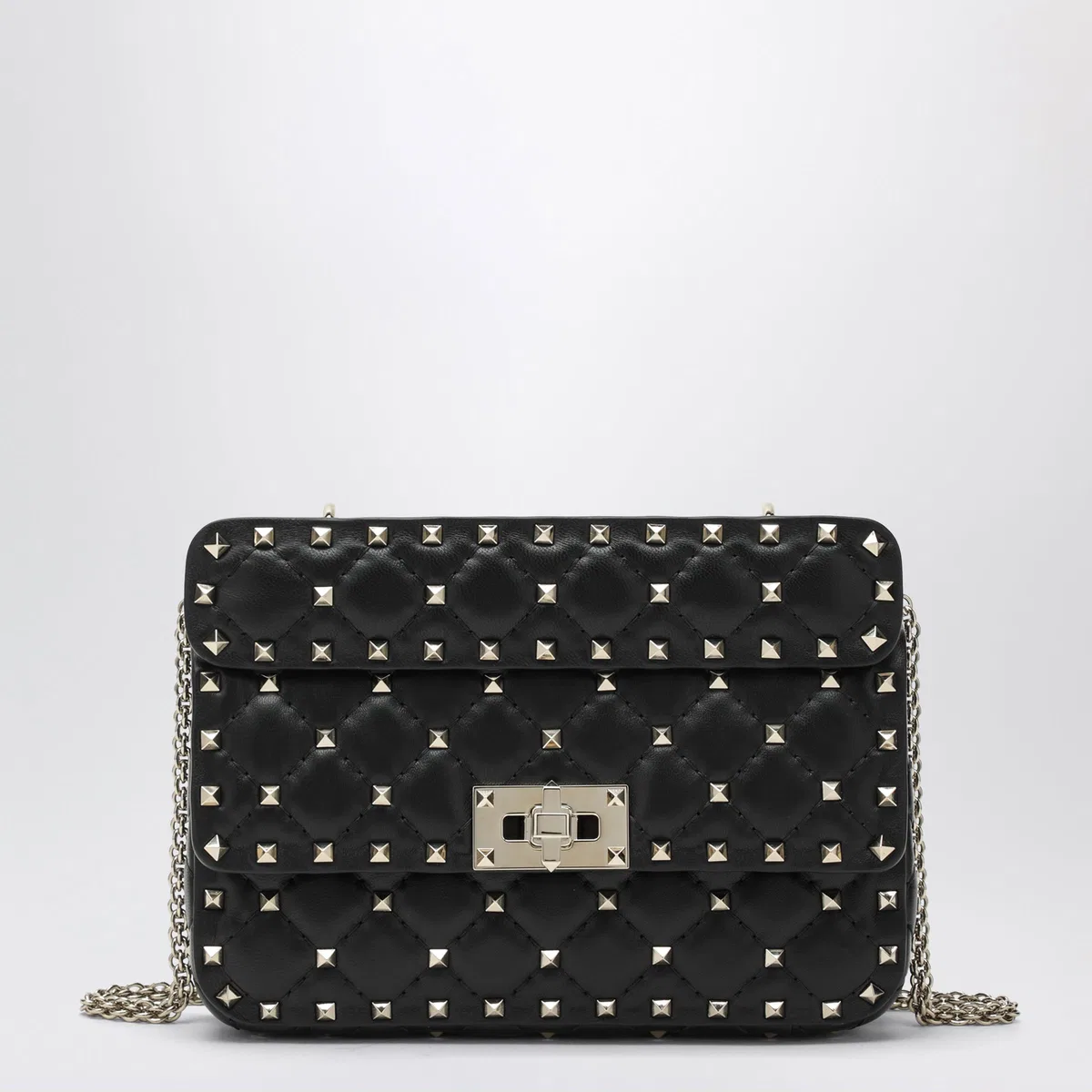 Valentino Garavani Mini Rockstud Spike Top Handle Bag In Bl