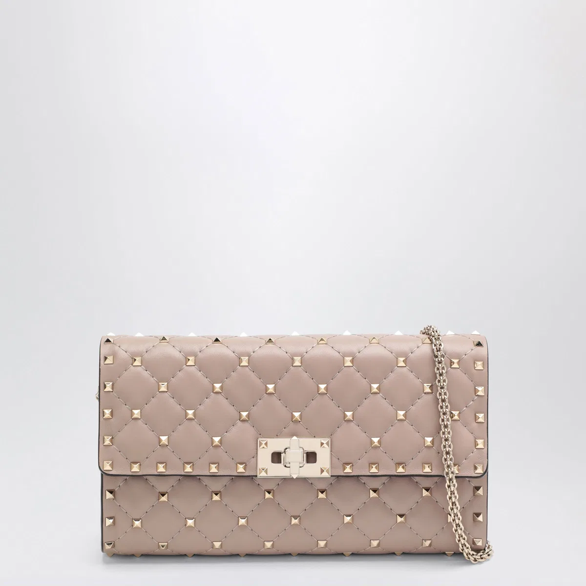 Valentino Garavani Rockstud Spike Crossbody Bag In Powder P