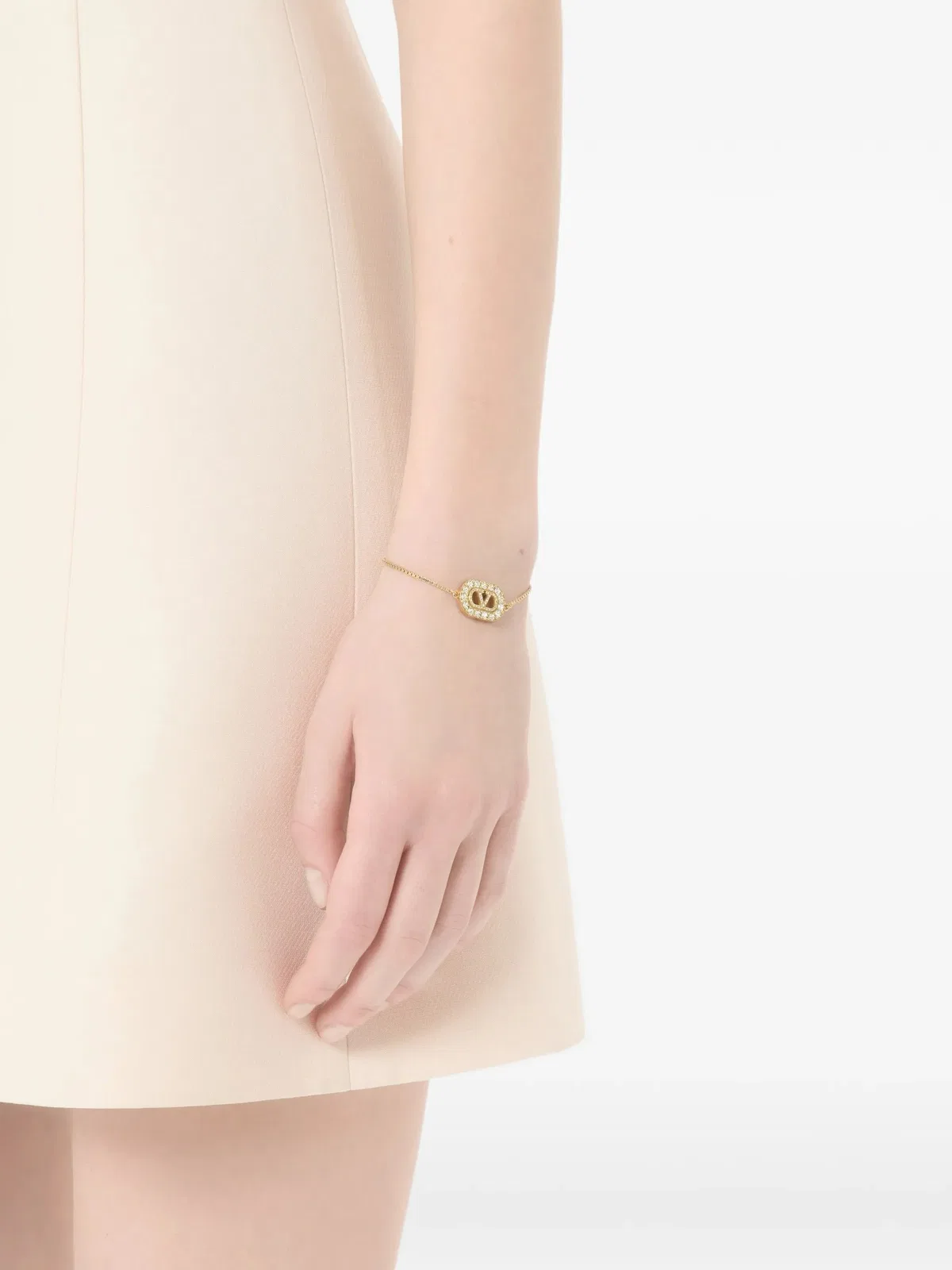 Valentino Bracelet Vlogo Signature Strass Metall