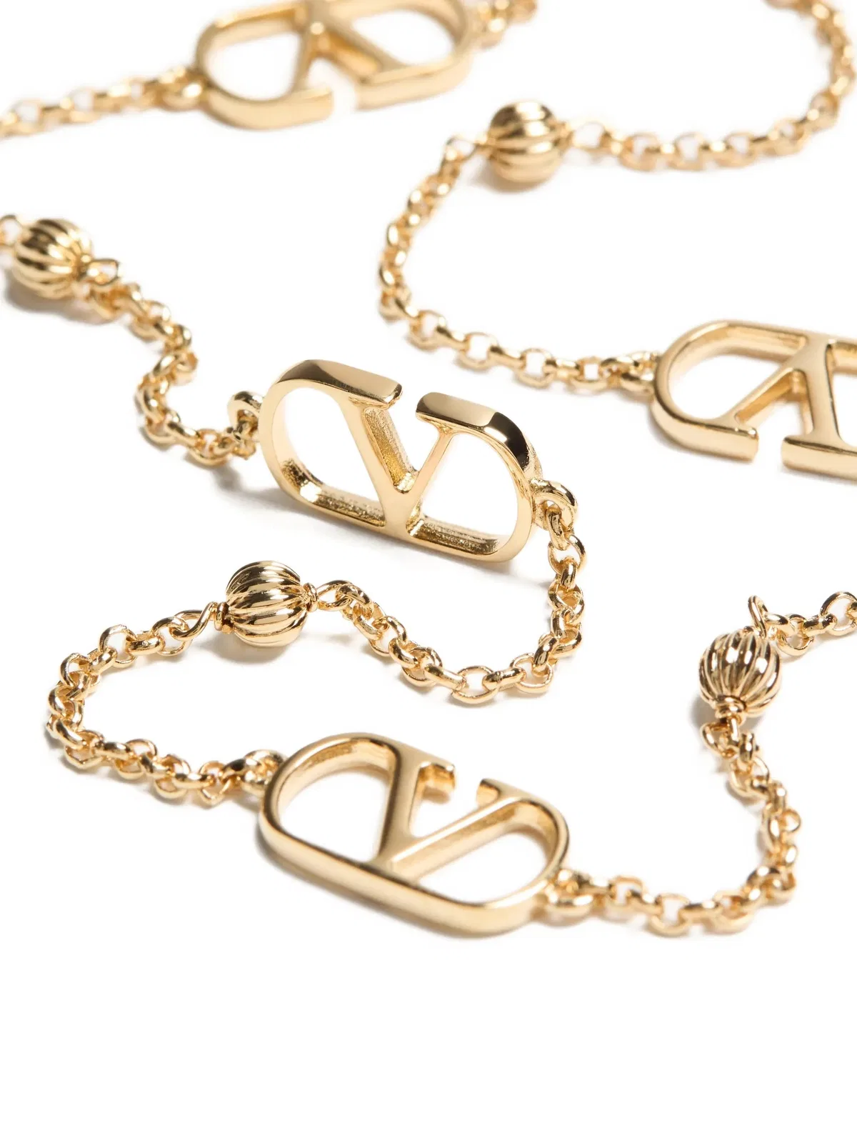 Valentino Garavani Vlogo Signature Necklace In Goldtone Met