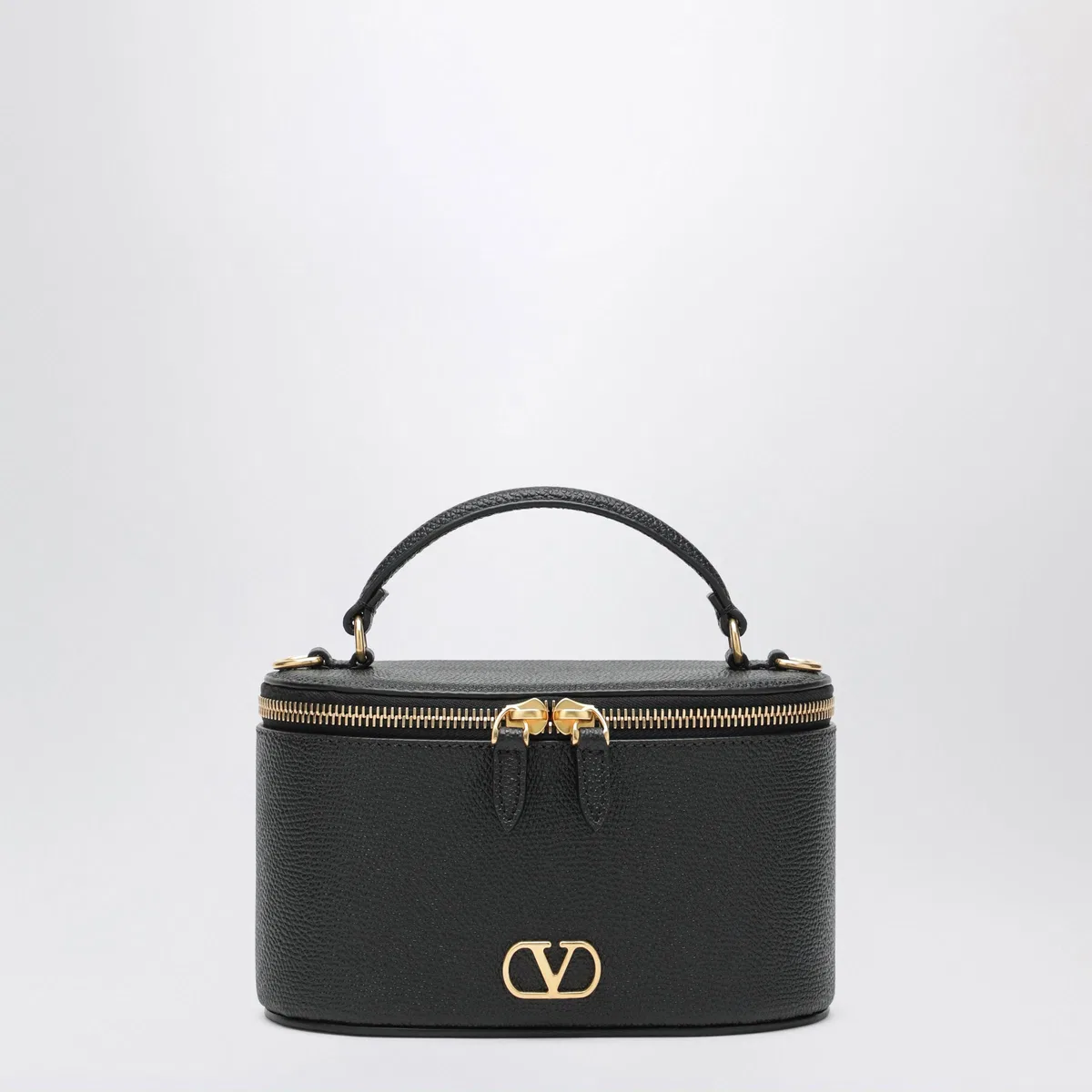 Valentino Garavani Vlogo Signature Mini Vanity Bag In Black