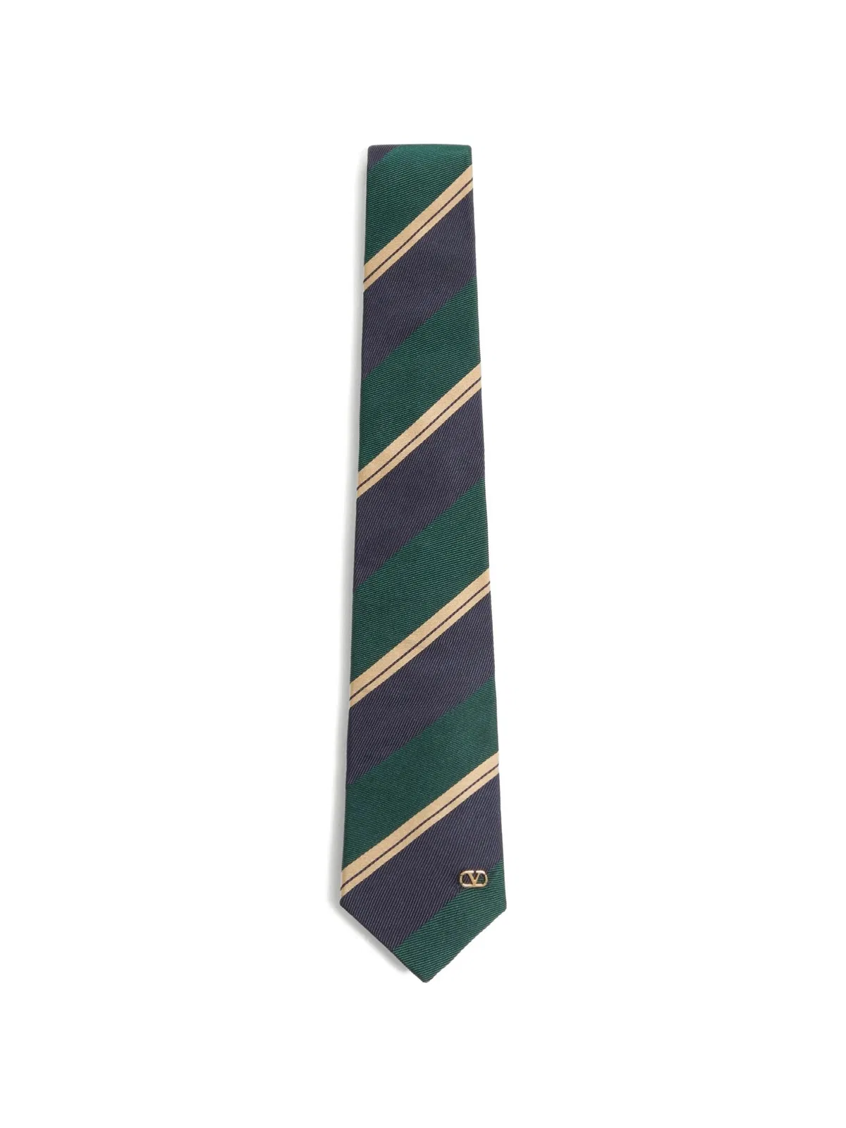 Valentino Garavani Valentie Jacquard Regimental Silk Tie