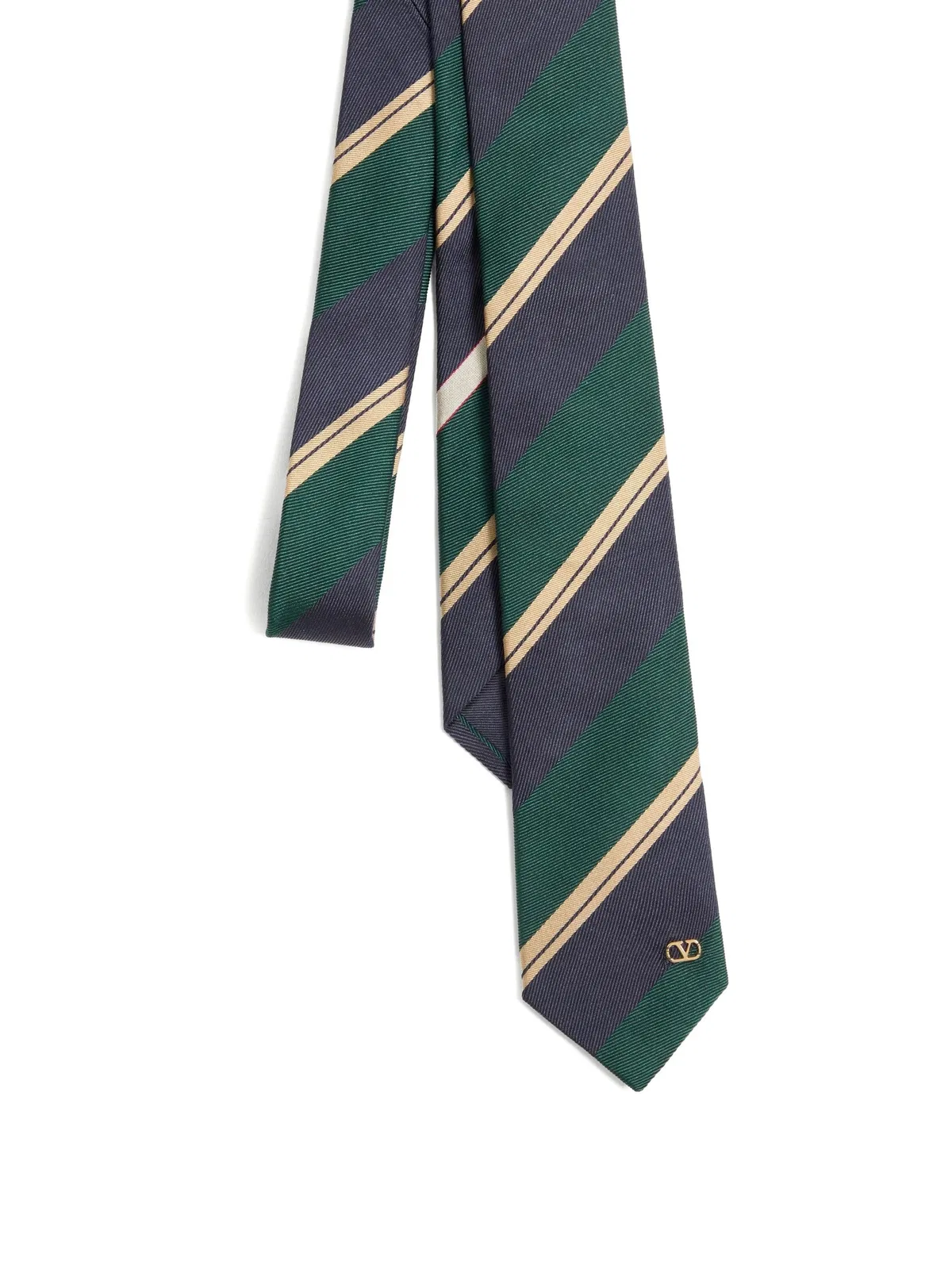 Valentino Garavani Valentie Jacquard Regimental Silk Tie
