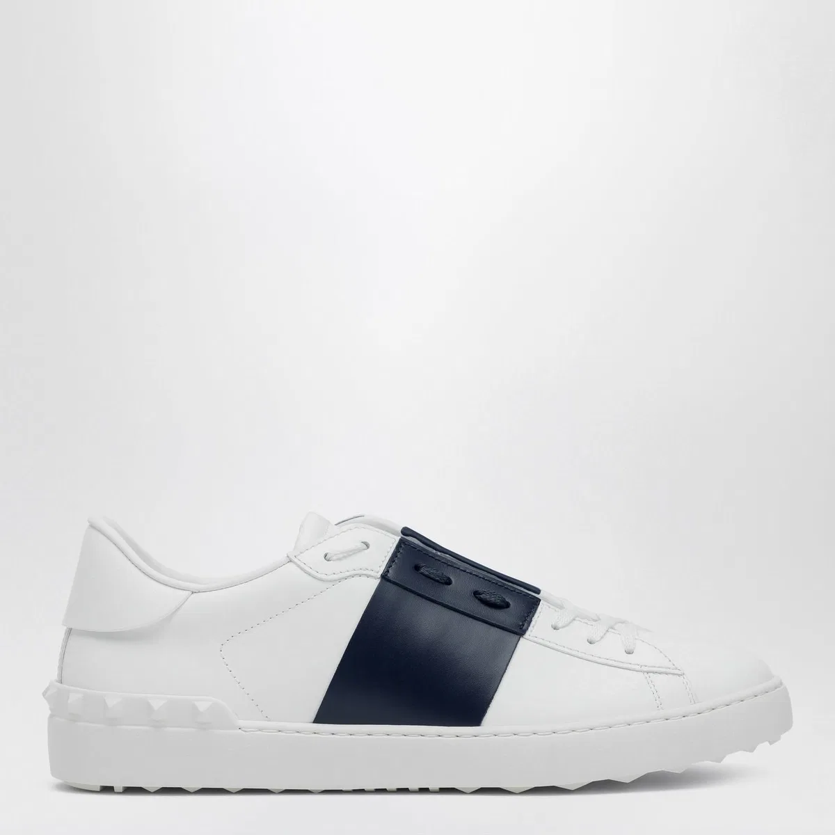 Valentino Garavani Open Sneakers In White/Navy Blue