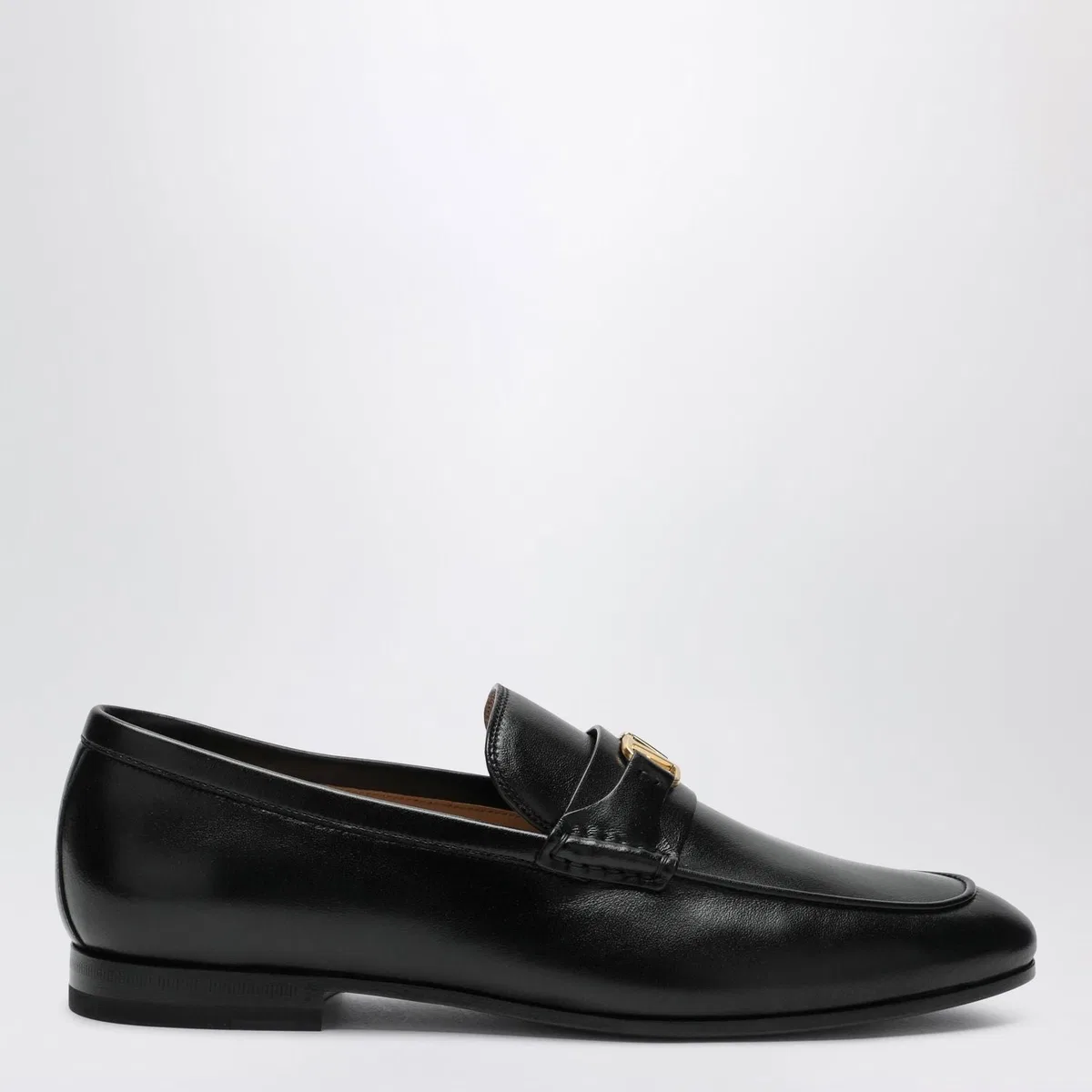 Valentino Garavani Black An Leather Moccasins