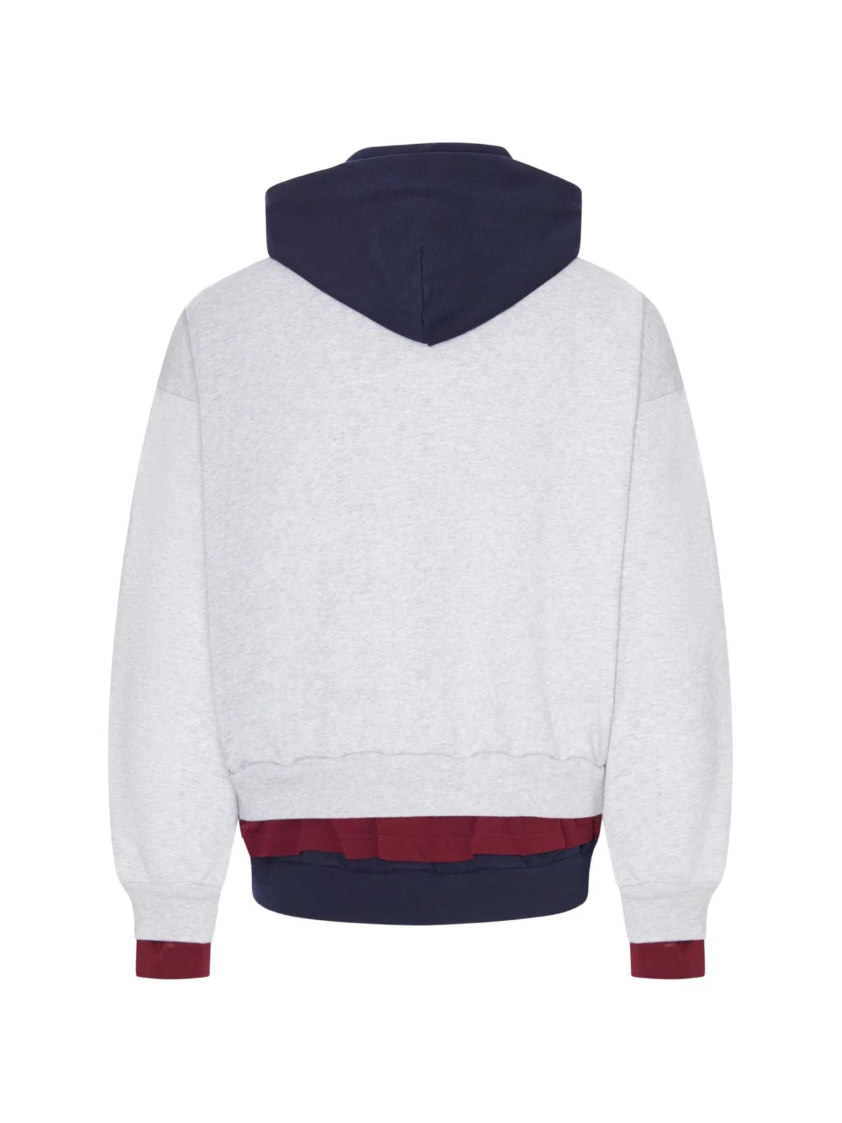 Balenciaga Layered Frayed-Lettering Hoodie