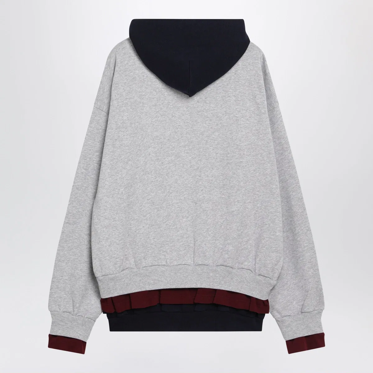 Balenciaga Layered Gray Hoodie