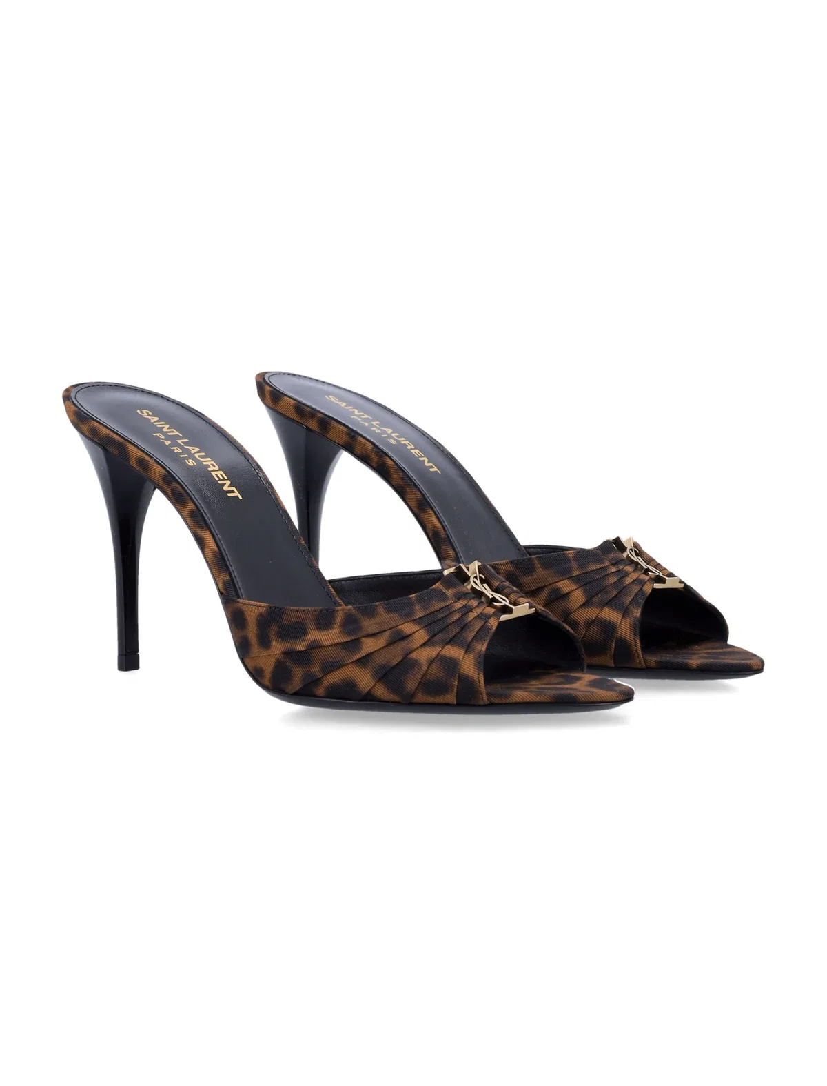 Saint Laurent Babylone Leopard Mules