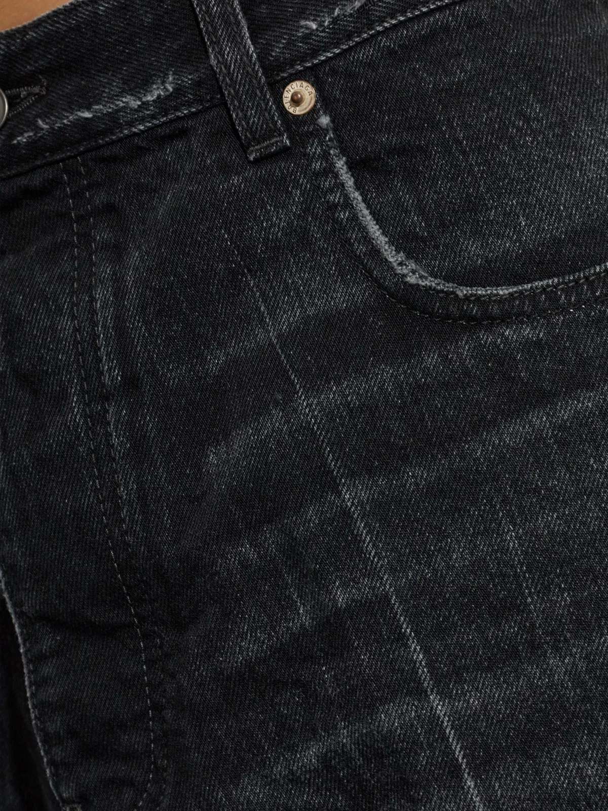 Balenciaga Panelled Distressed-Finish Shorts