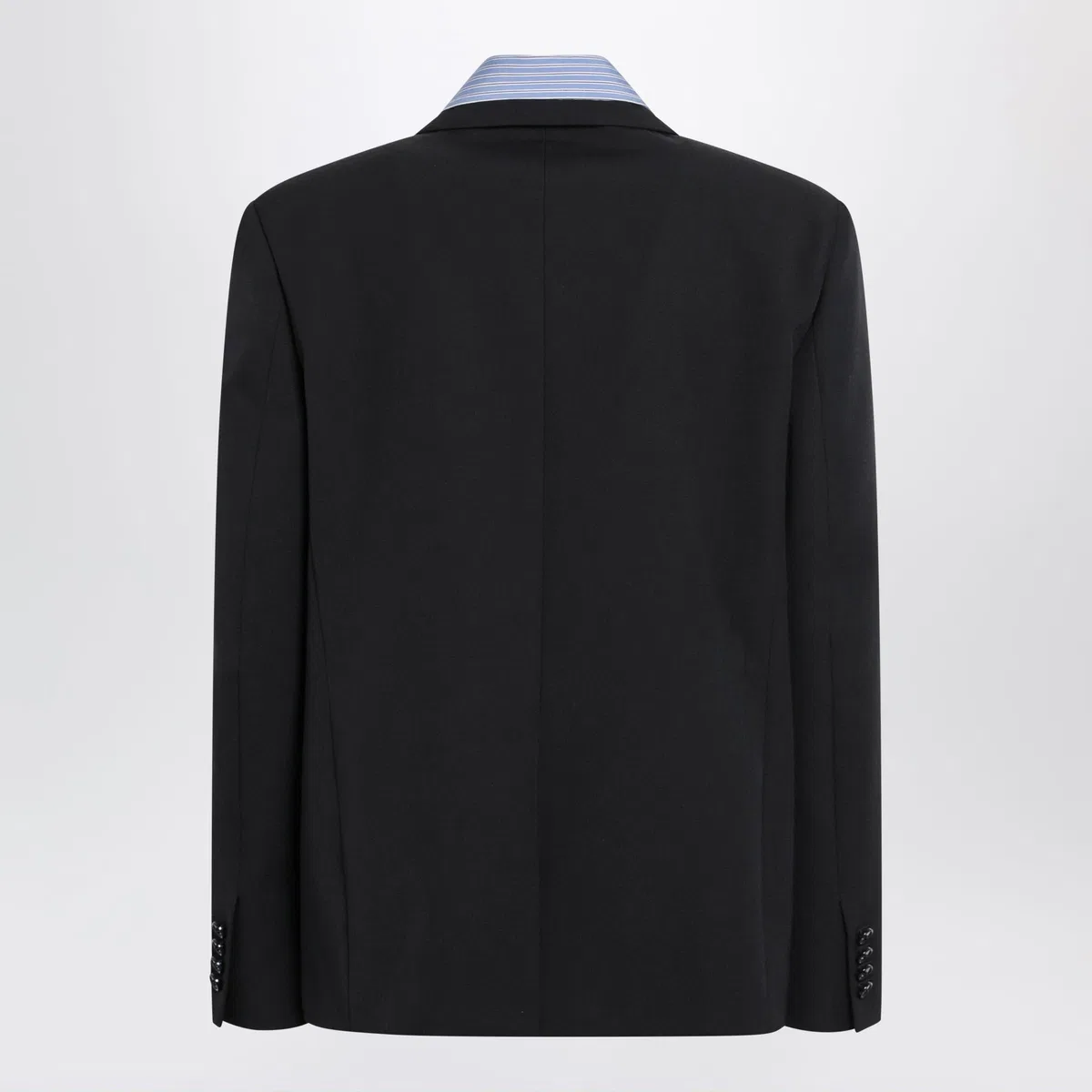 Balenciaga Dark Blue Hybrid Overshirt In Wool Twill