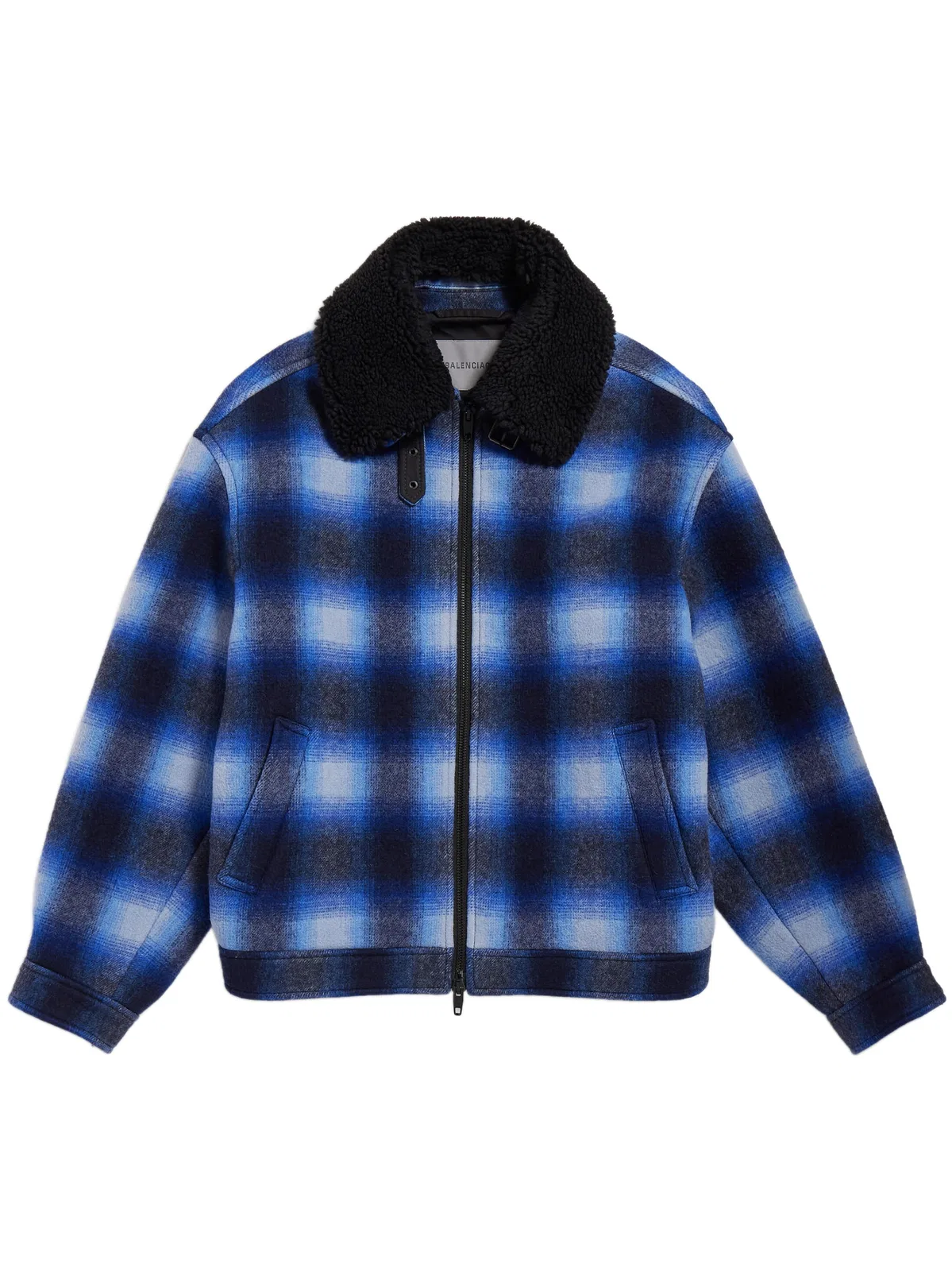 Balenciaga Check-Pattern Shirt Jacket