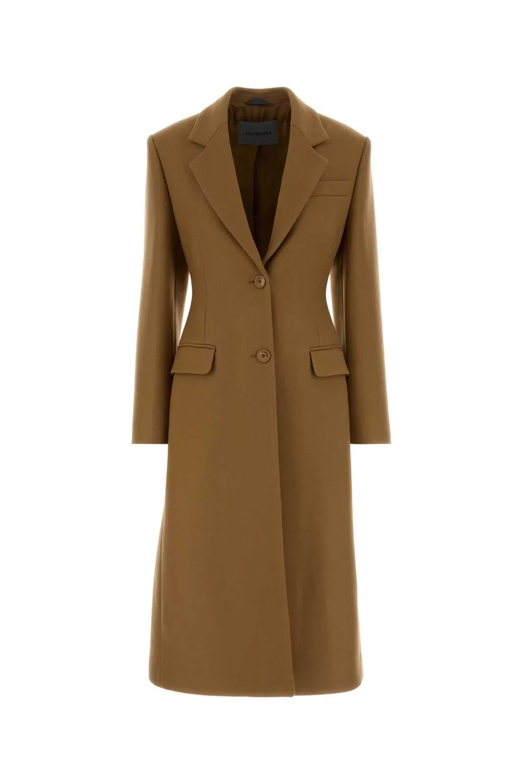 Balenciaga Biscuit Wool Blend Coat