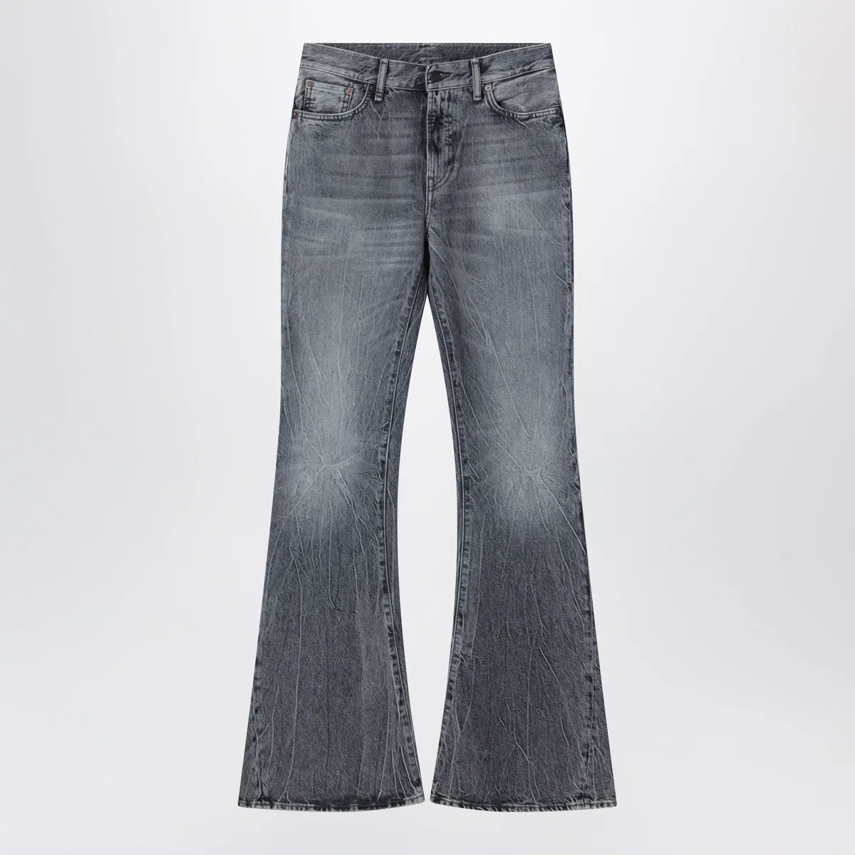 Acne Studios Black Faded Flared Jeans