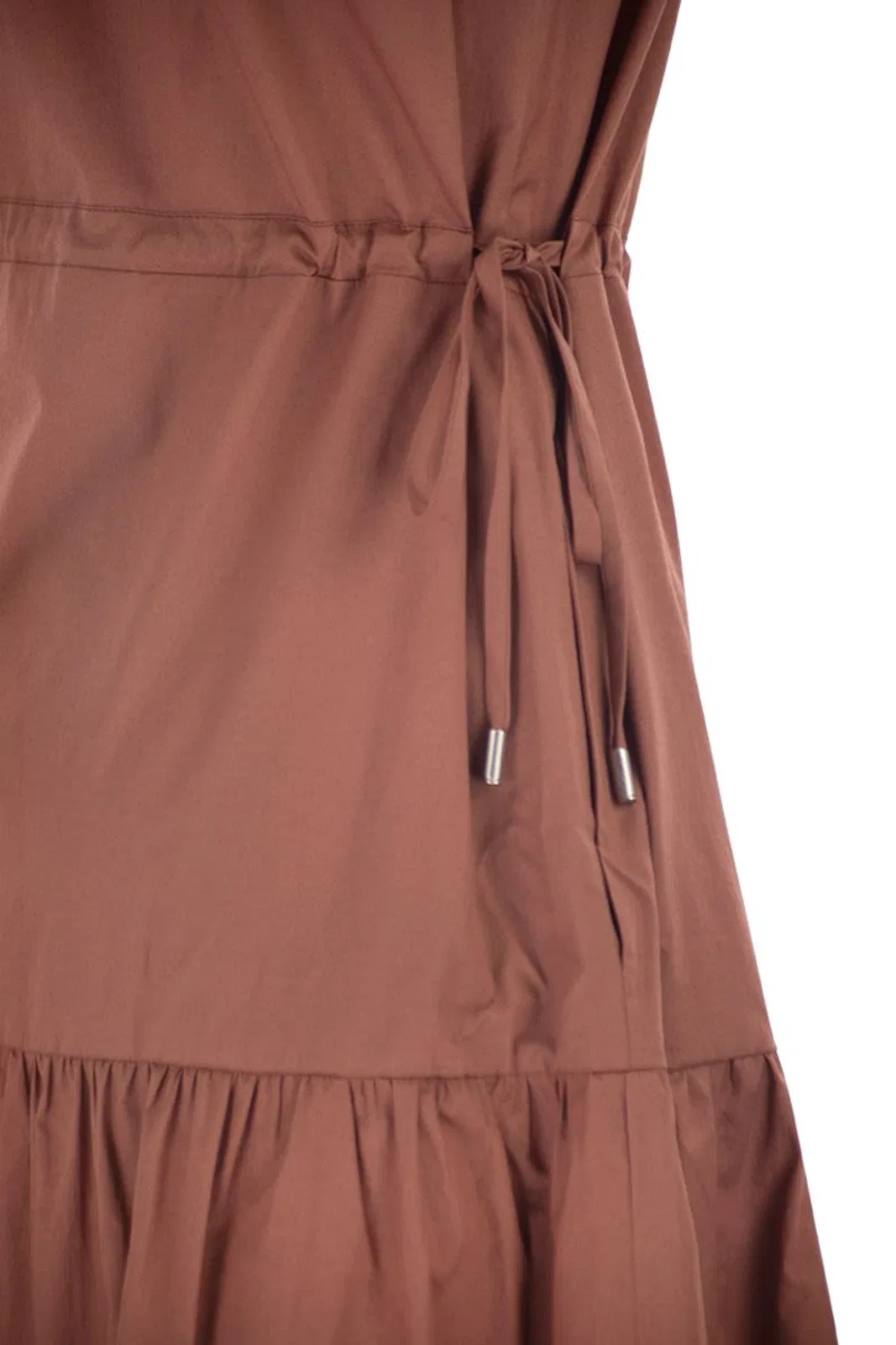 Peserico Sleeveless Midi Dress In Stretch Cotton