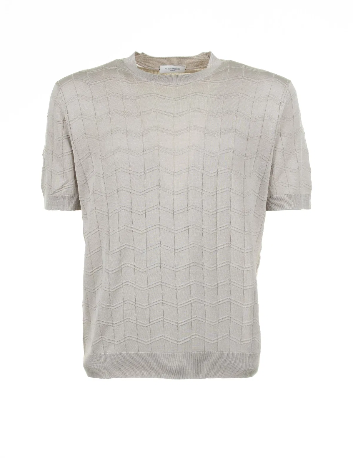 Paolo Pecora Beige Cotton And Silk T-Shirt