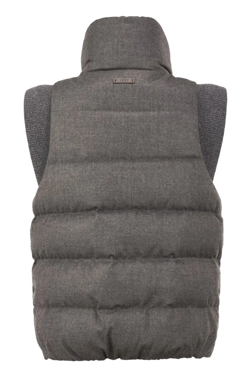 Peserico Padded Gilet With High Neck And Lurex Kn