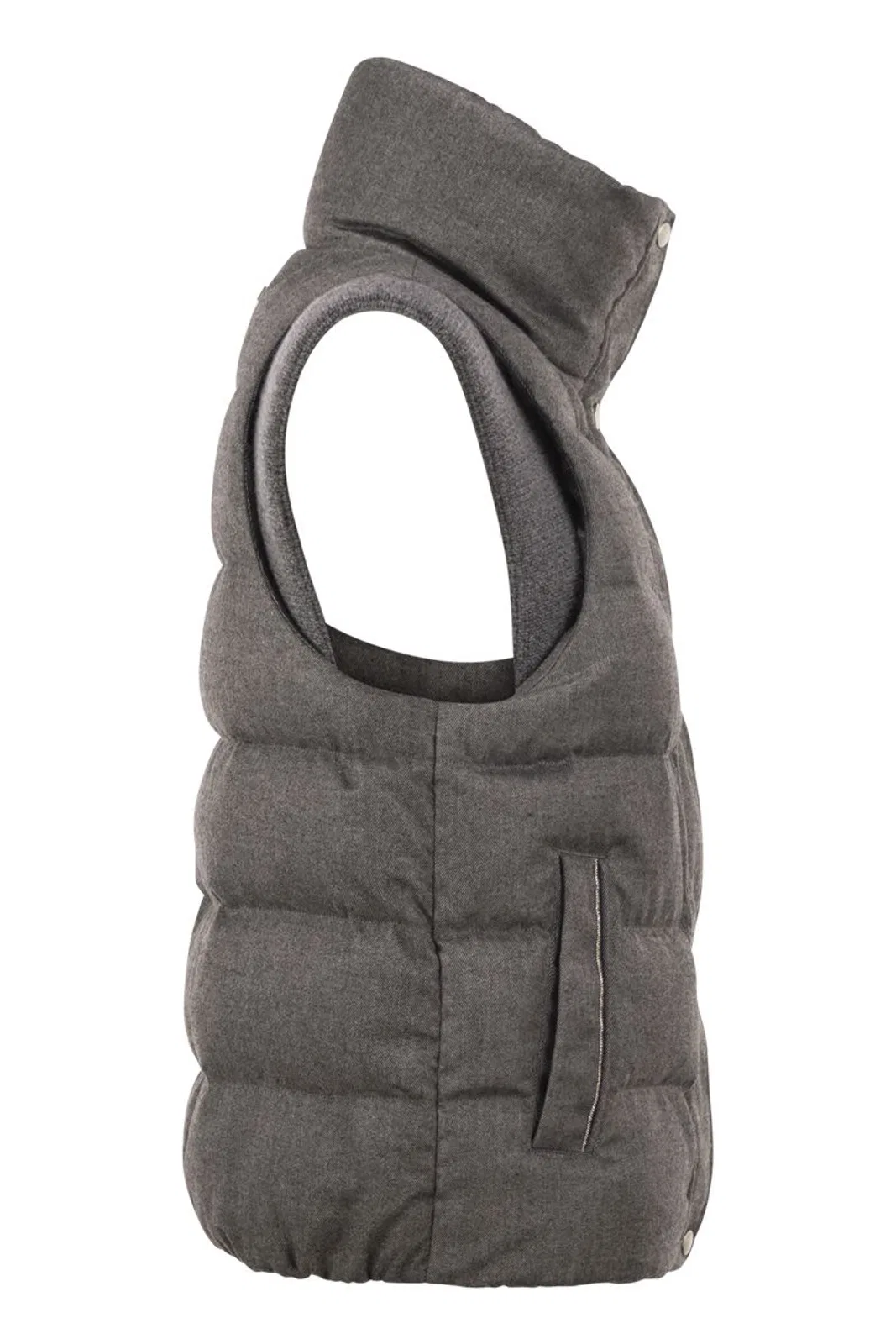 Peserico Padded Gilet With High Neck And Lurex Kn