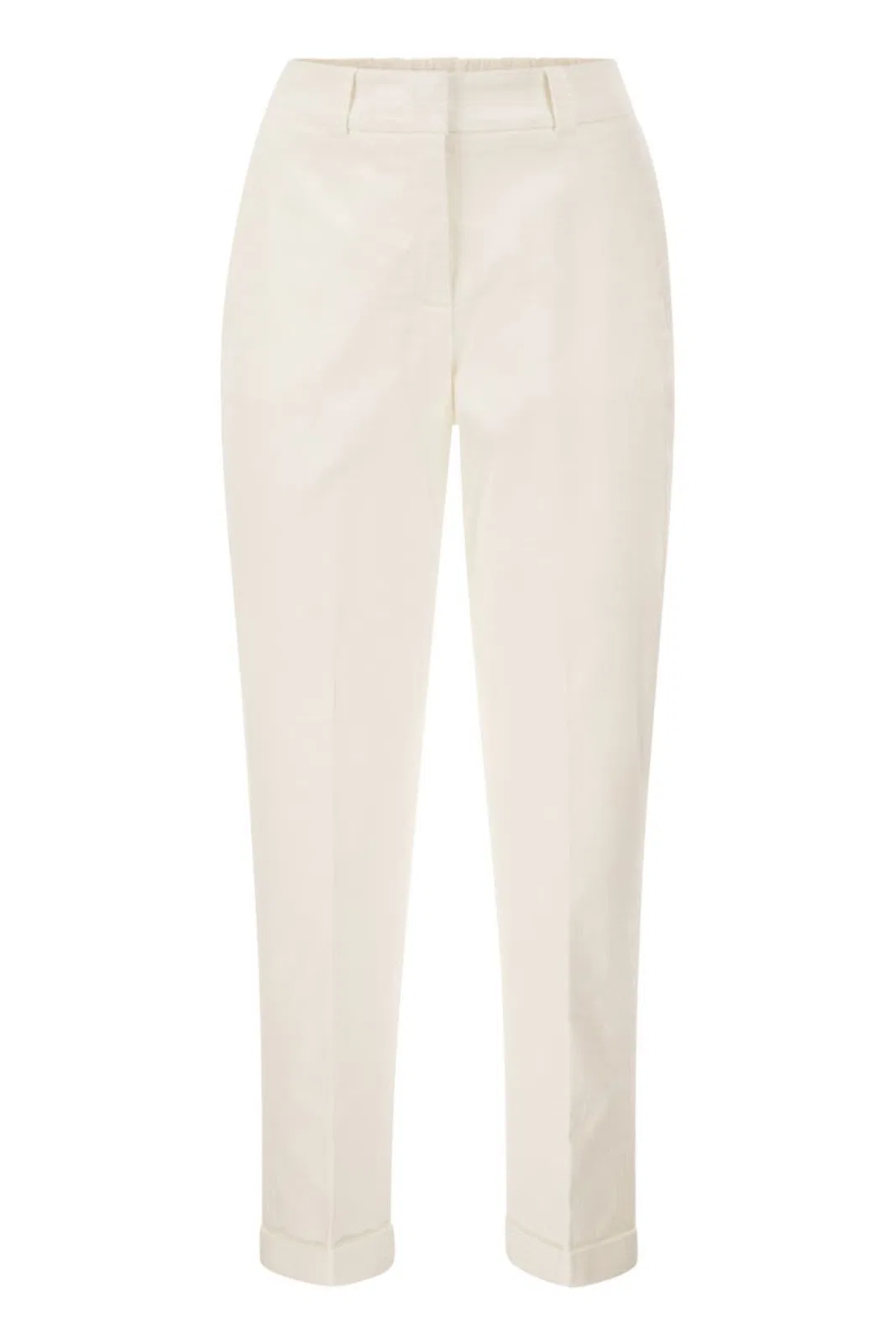 Peserico Stretch Cotton Tapered Trousers With Ela