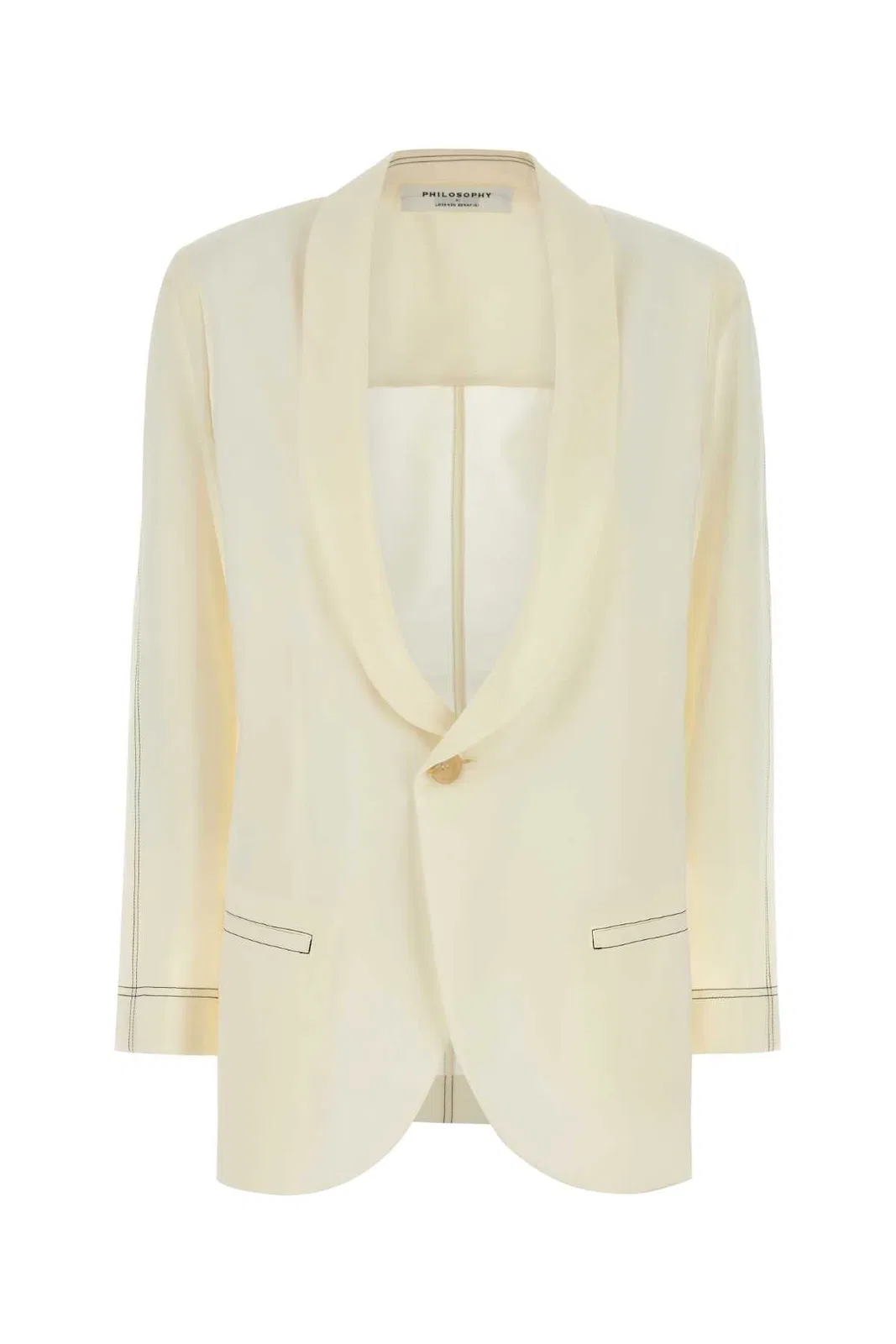 Philosophy Di Lorenzo Serafini Ivory Polyester Blend Blazer