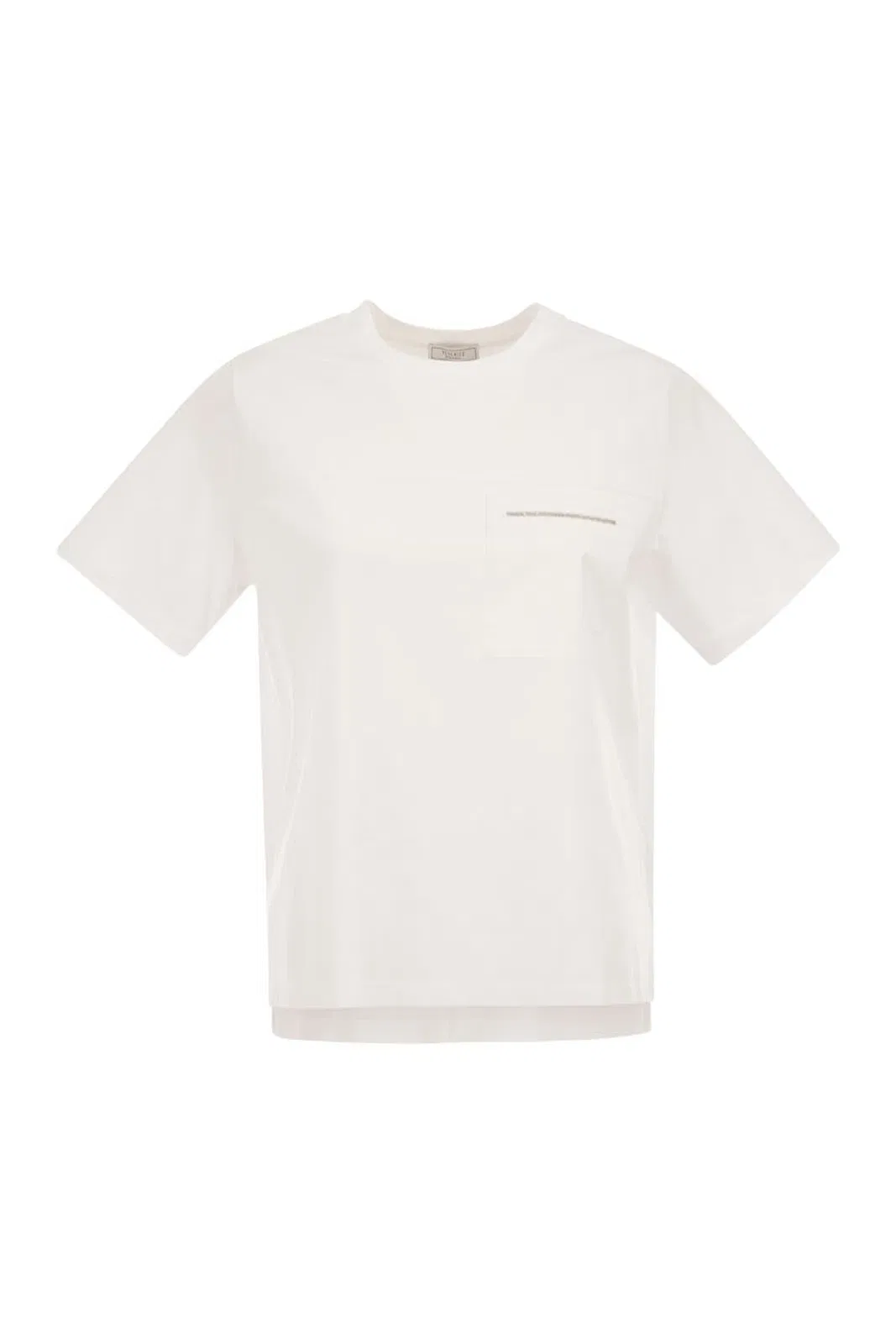 Peserico Stretch Cotton T-Shirt With Pocket