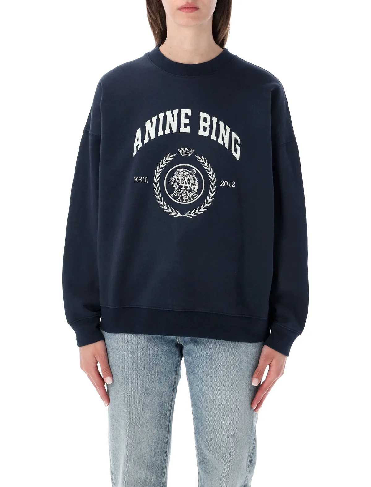 Anine bing Miles Collegiate Sweatshirt Navy Blue