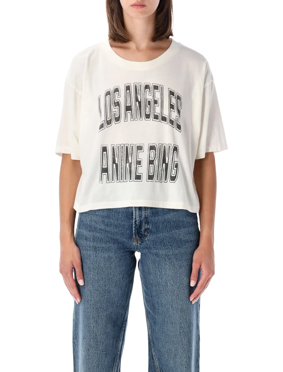 Anine bing Johnny Cropped T-Shirt