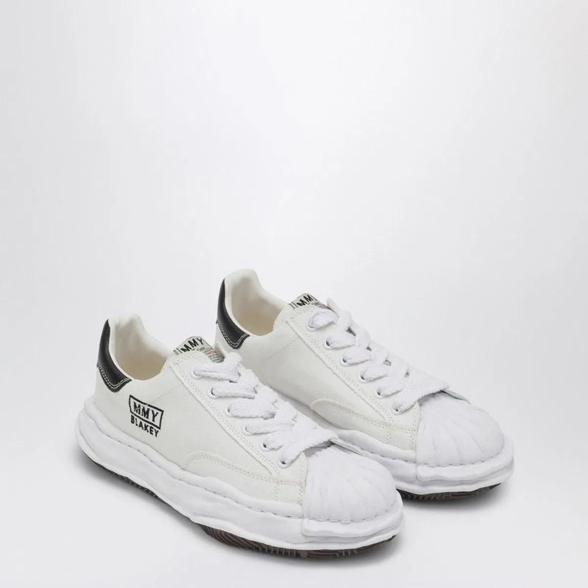 Mihara Yasuhiro White Blakey Low Canvas Sneakers