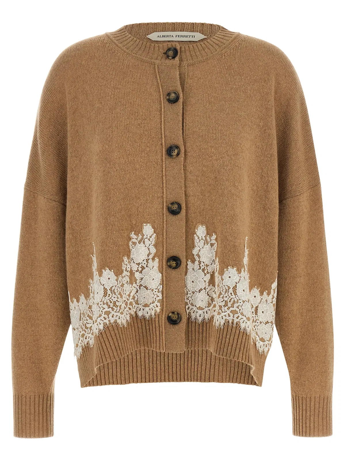 Alberta Ferretti Lace Insert Cardigan
