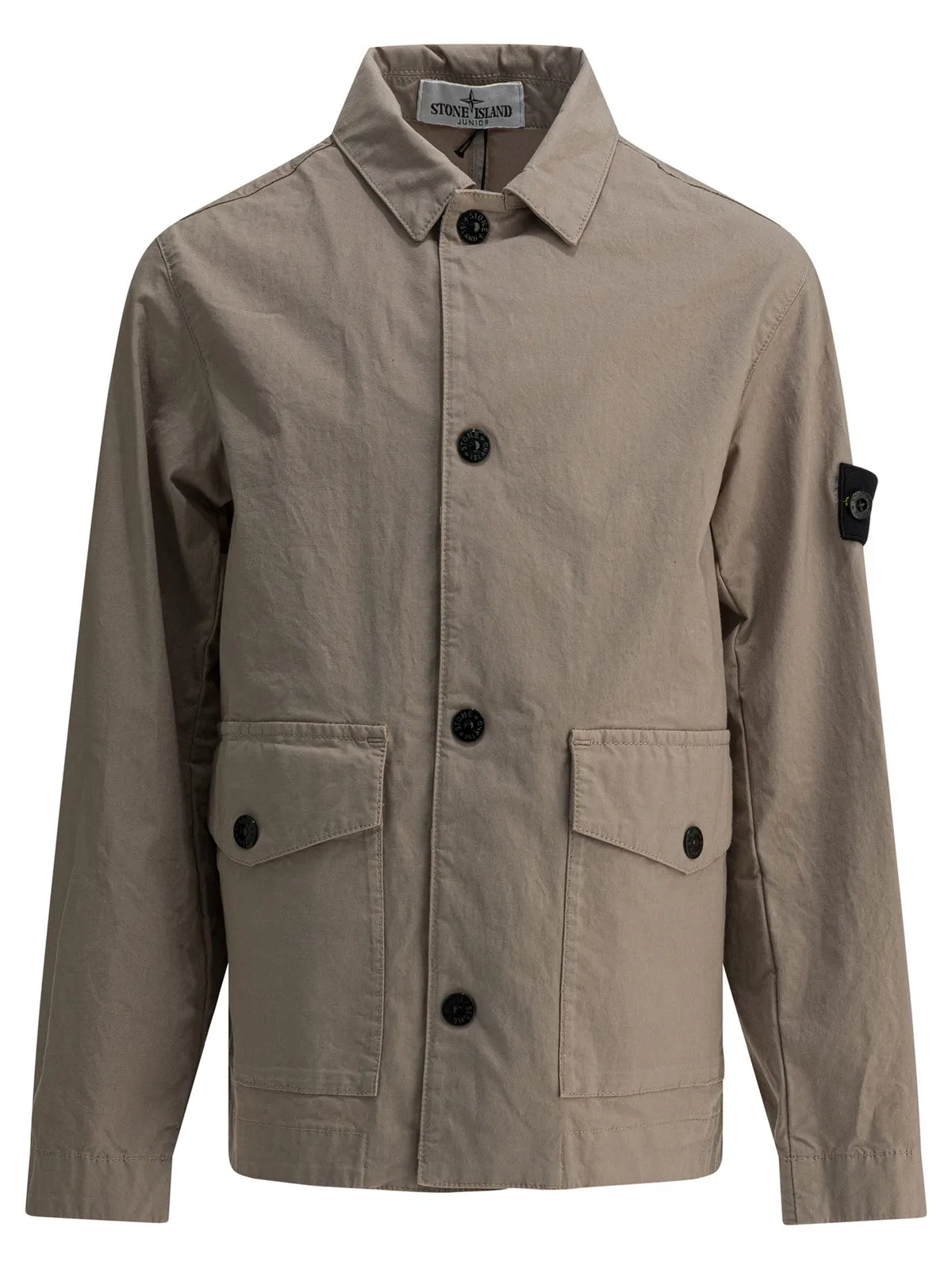 Stone Island Kids Grey Cotton Jacket