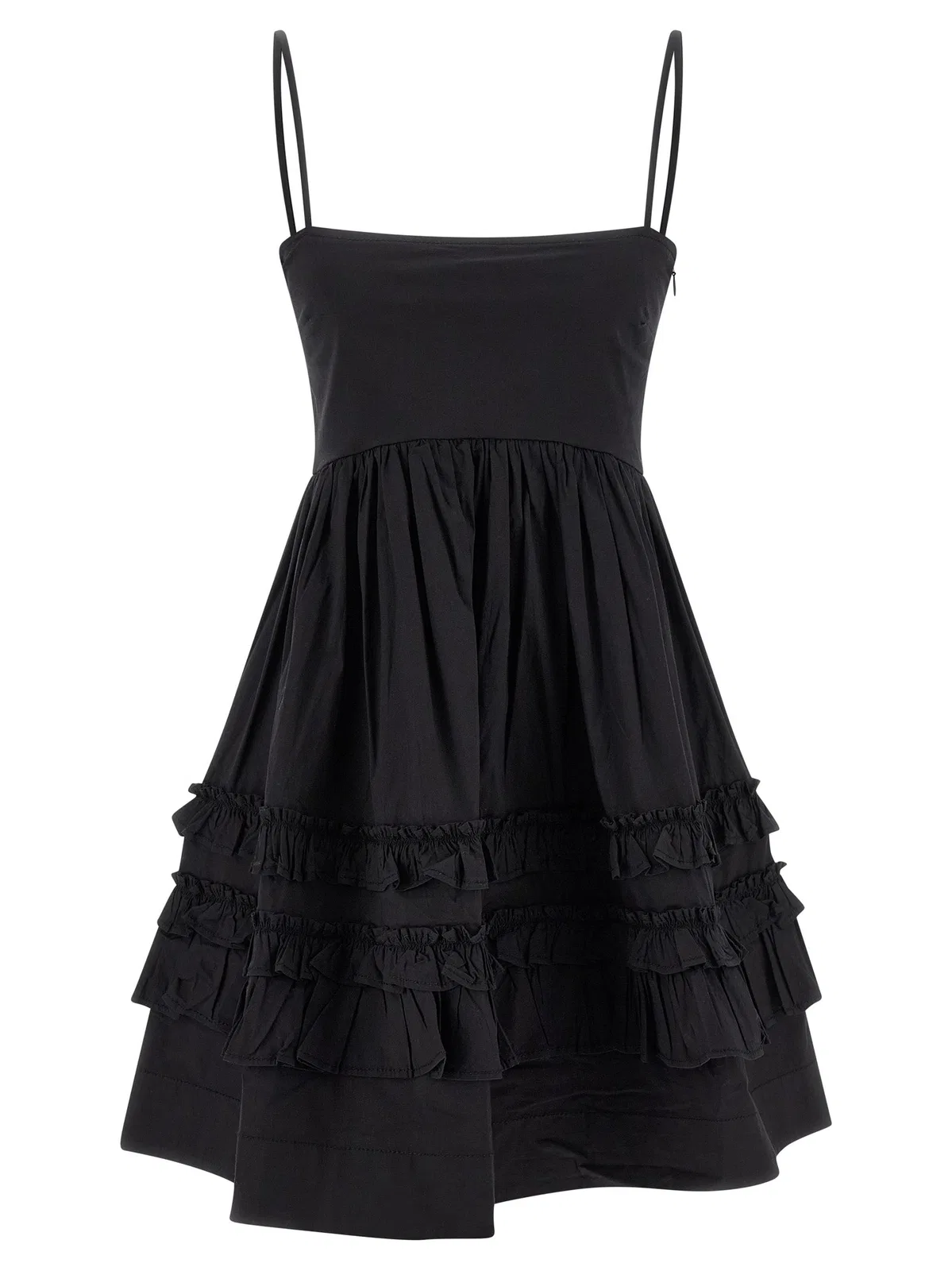 Ganni 'Black Mini Frill' Dress