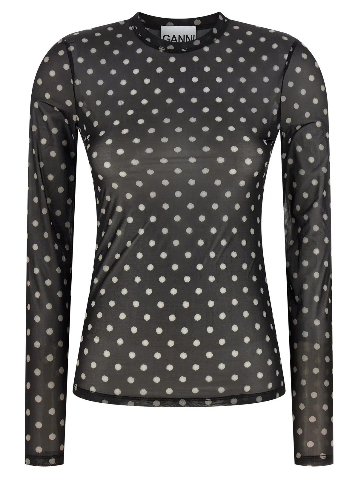 Ganni 'Printed Sheer' Sweater
