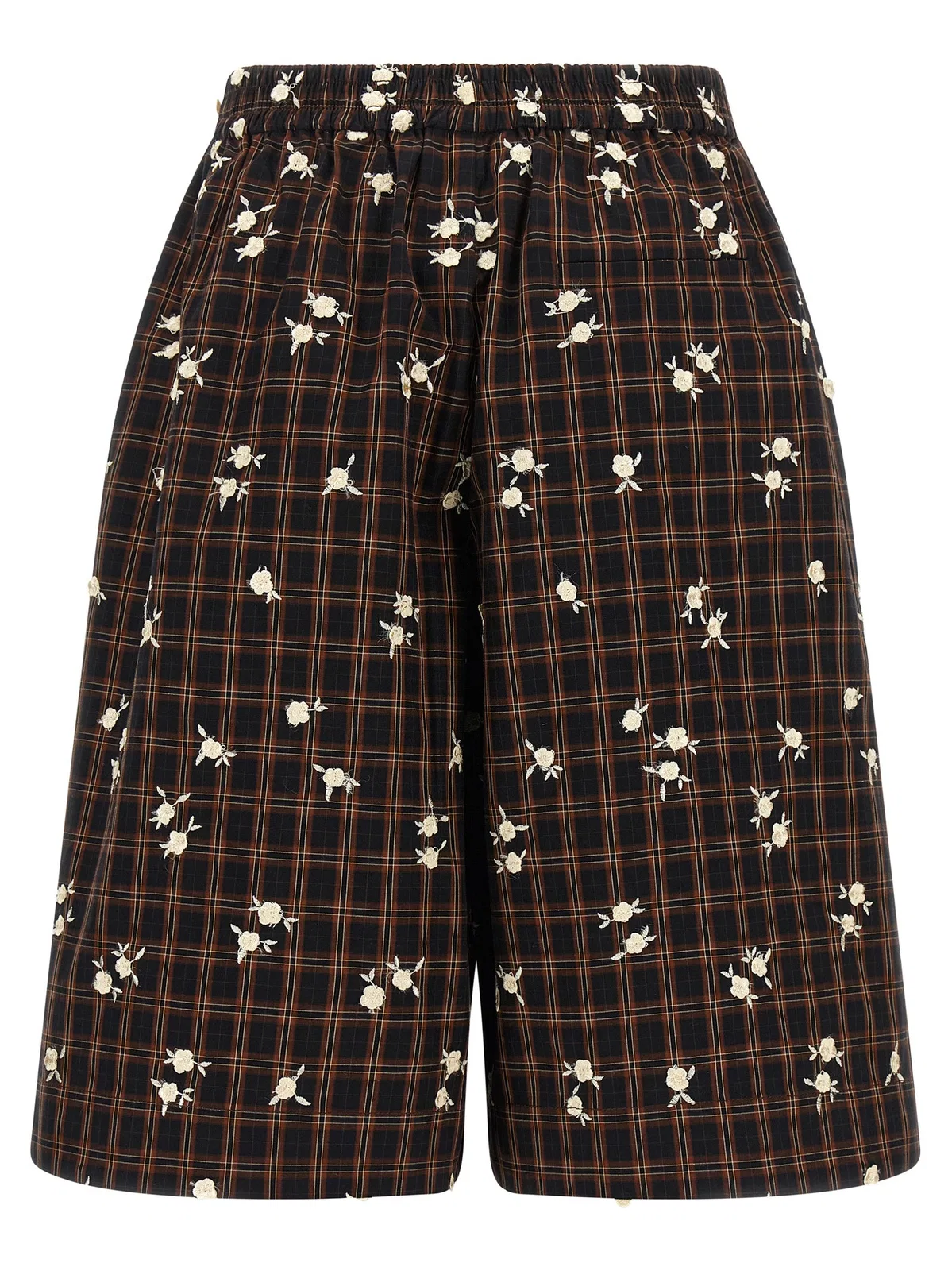 Ganni 'Check Flower' Bermuda Shorts