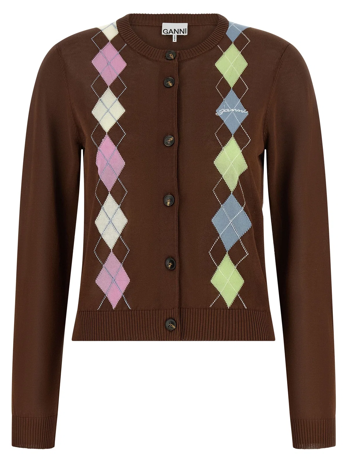 Ganni 'Argyle' Cardigan