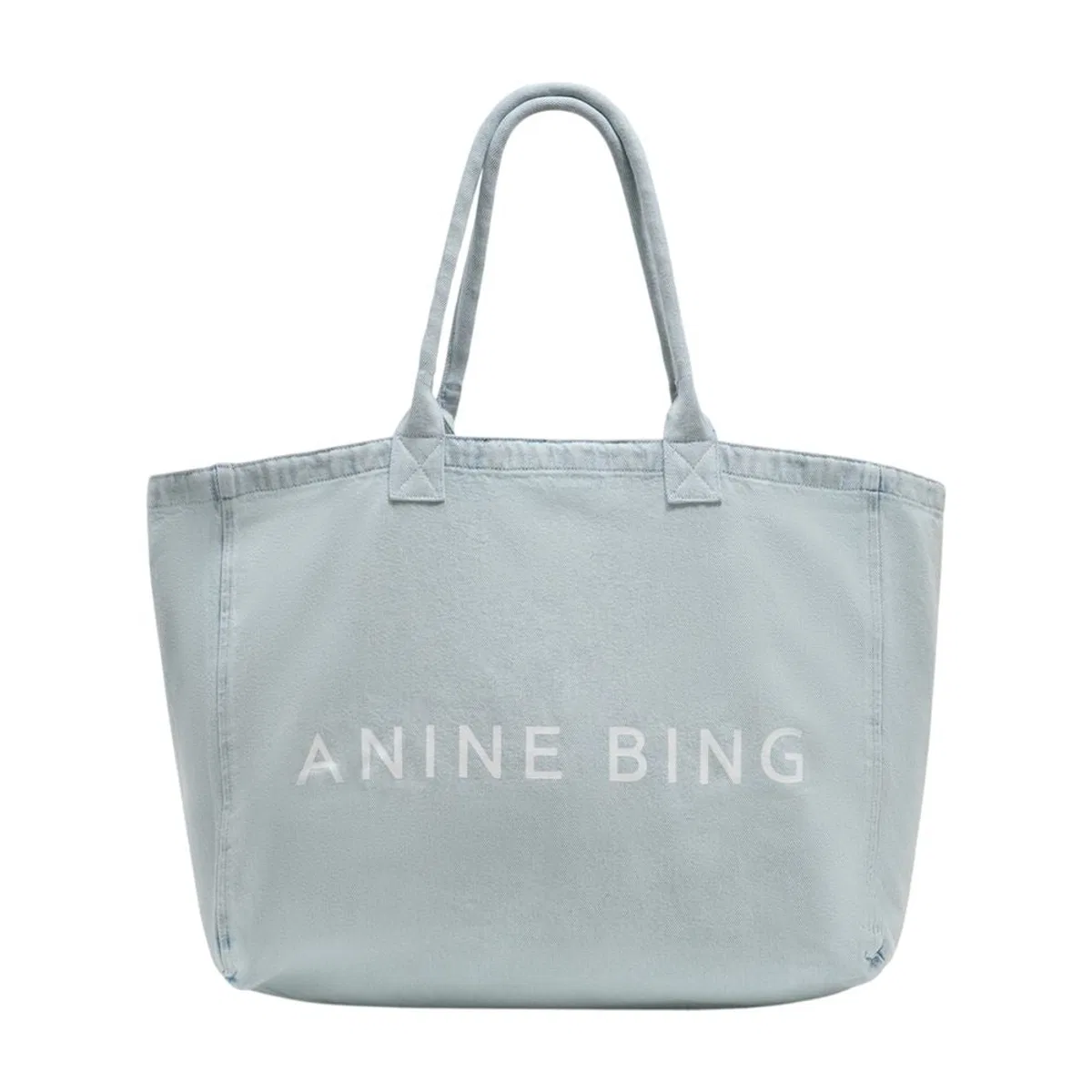 Anine bing Leo Denim Tote Shopper Bag