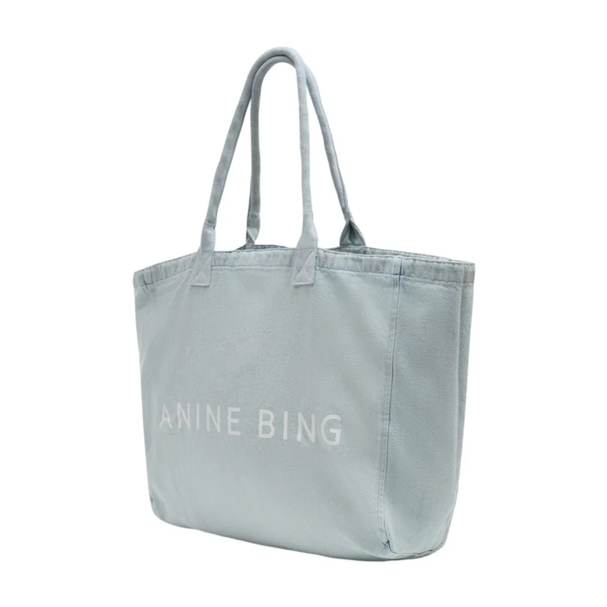 Anine bing Leo Denim Tote Shopper Bag