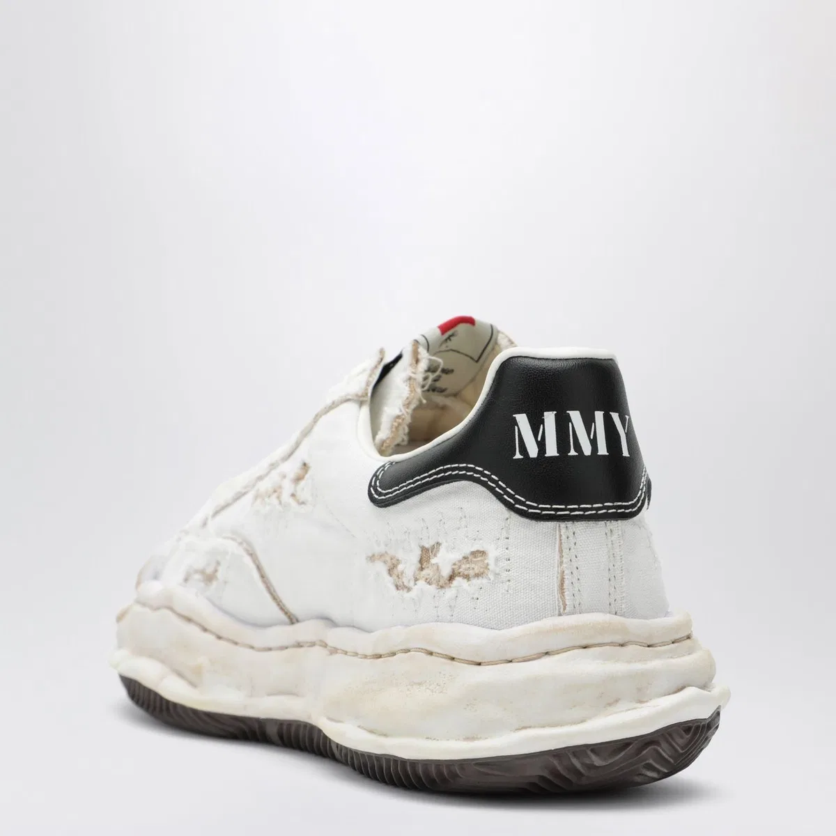 Mihara Yasuhiro Blakey Sneakers In White Canvas With Wor