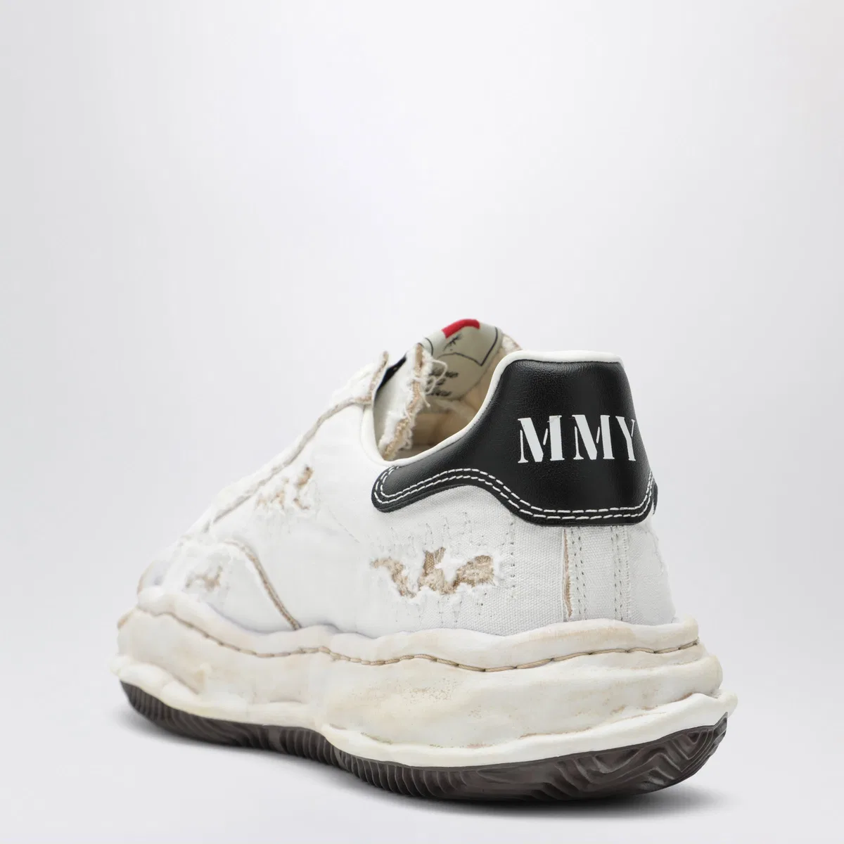 Maison mihara yasuhiro Blakey Sneakers In White Canvas With Wor