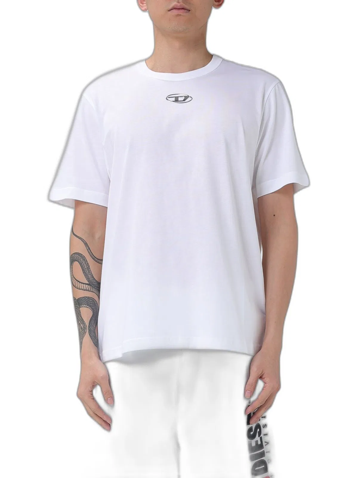 Diesel White Cotton T-Shirts