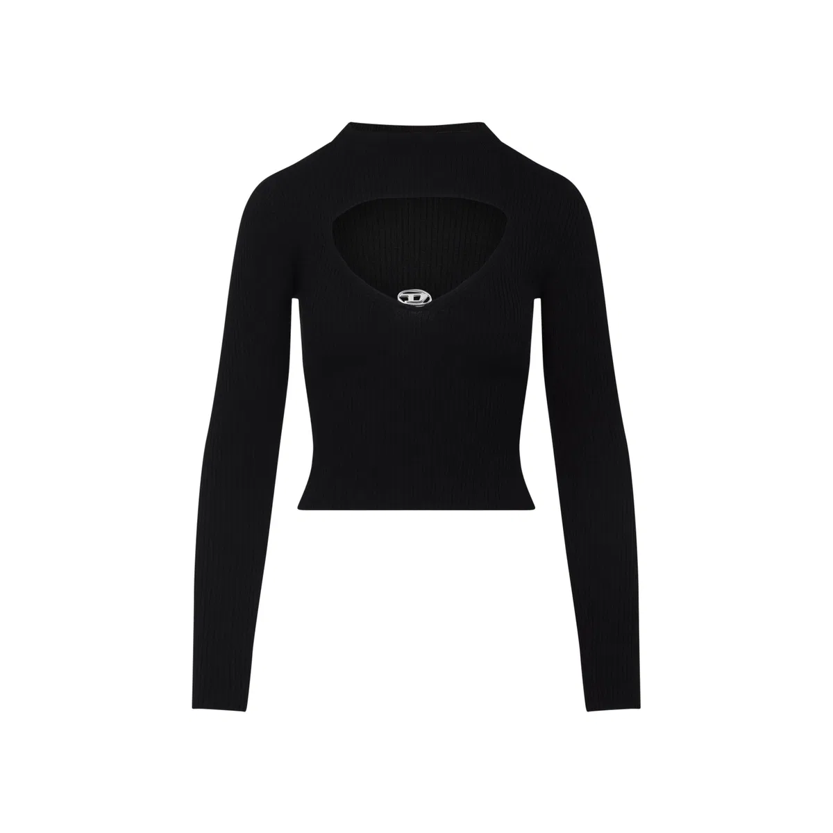 Diesel Ribbed Top With Keyhole Neckline