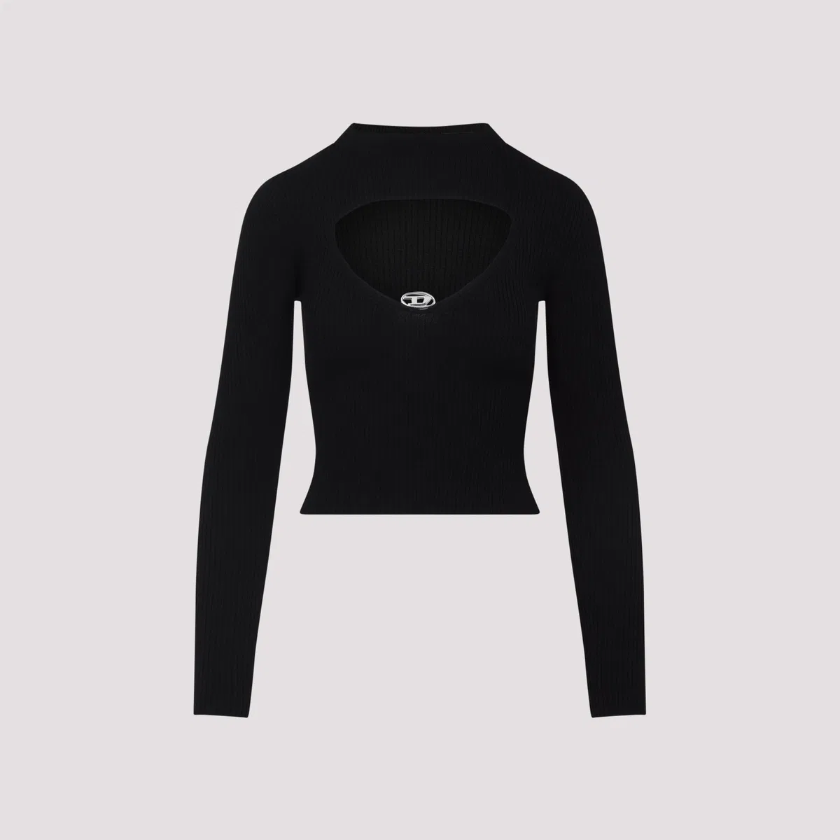 Diesel Ribbed Top With Keyhole Neckline