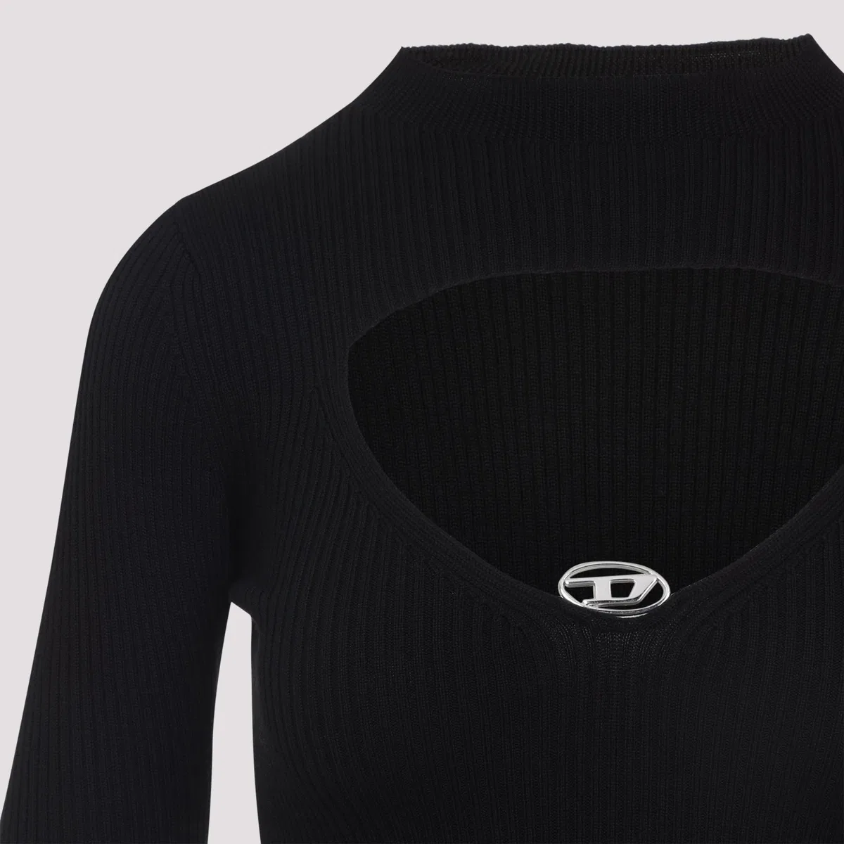 Diesel Ribbed Top With Keyhole Neckline