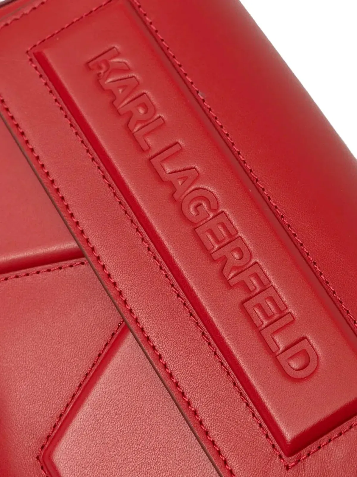 Karl Lagerfeld Crossbody Ikon Red Relief Logo