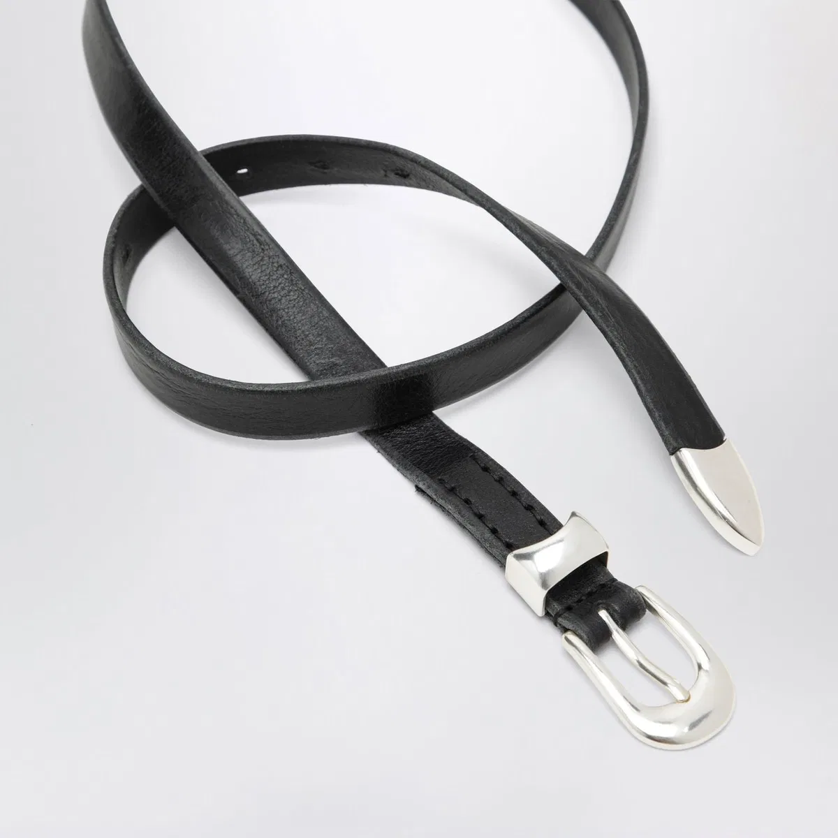 Our legacy Olega Belt In Black Calfskin Leather