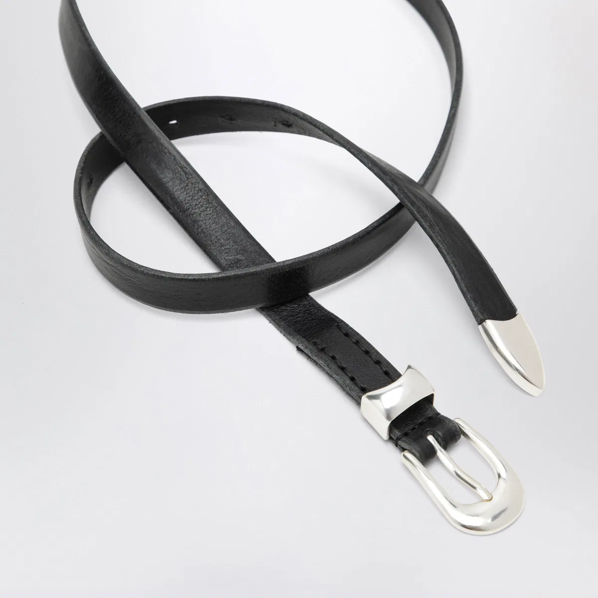 Our legacy Olega Belt In Black Calfskin Leather