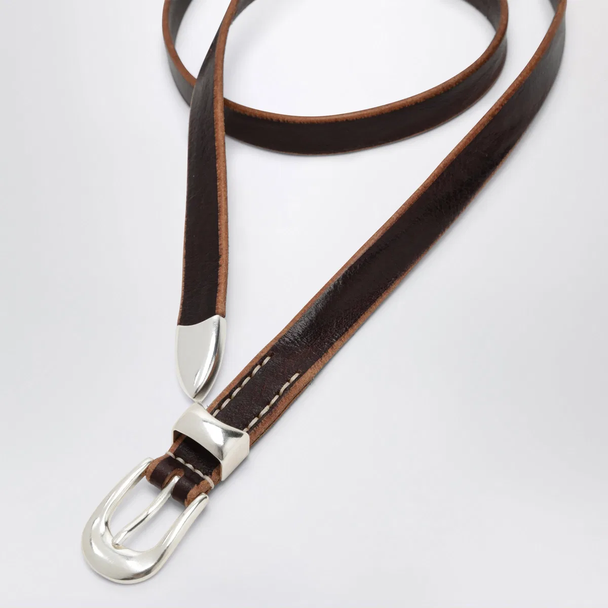 Our legacy Olega Belt In Brown Calfskin Leather