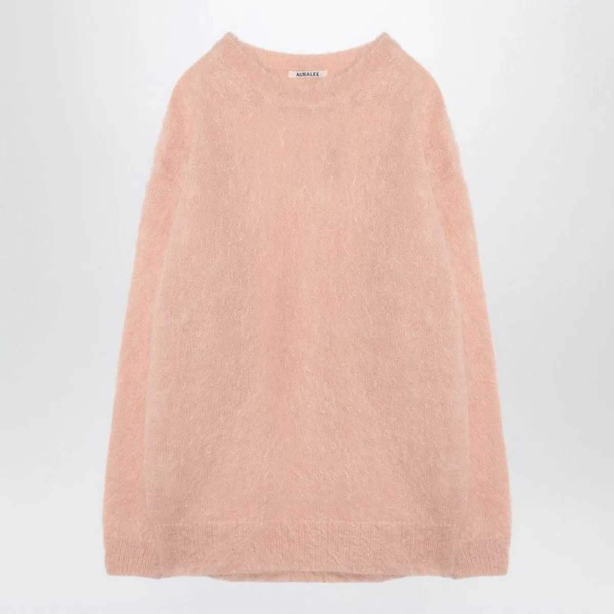 Auralee Pink Mohair And Wool Jumper